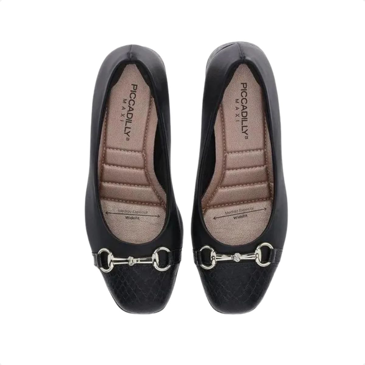 Sapato Feminino Salto Médio Grosso Piccadilly Preto Preto 3