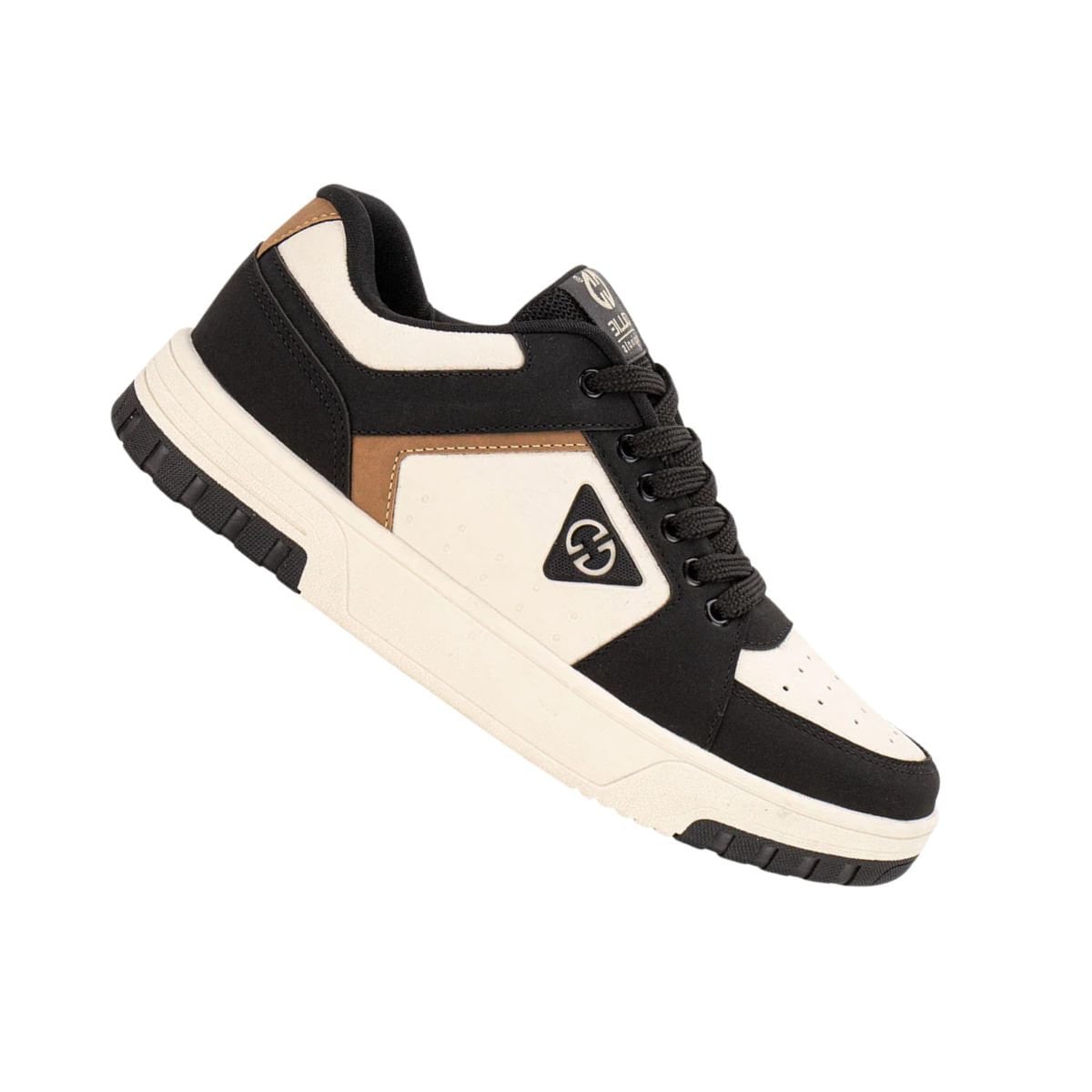 Tênis Street Masculino Ollie Volt Branco E Preto Preto 6