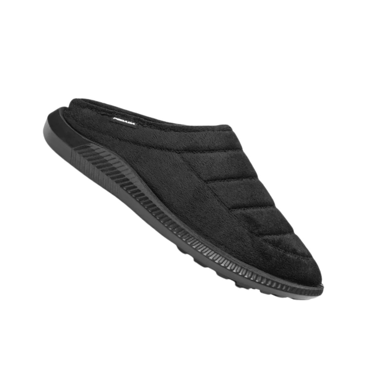 Pantufa Slip Masculina Aberto Pegada Preta Preto 7