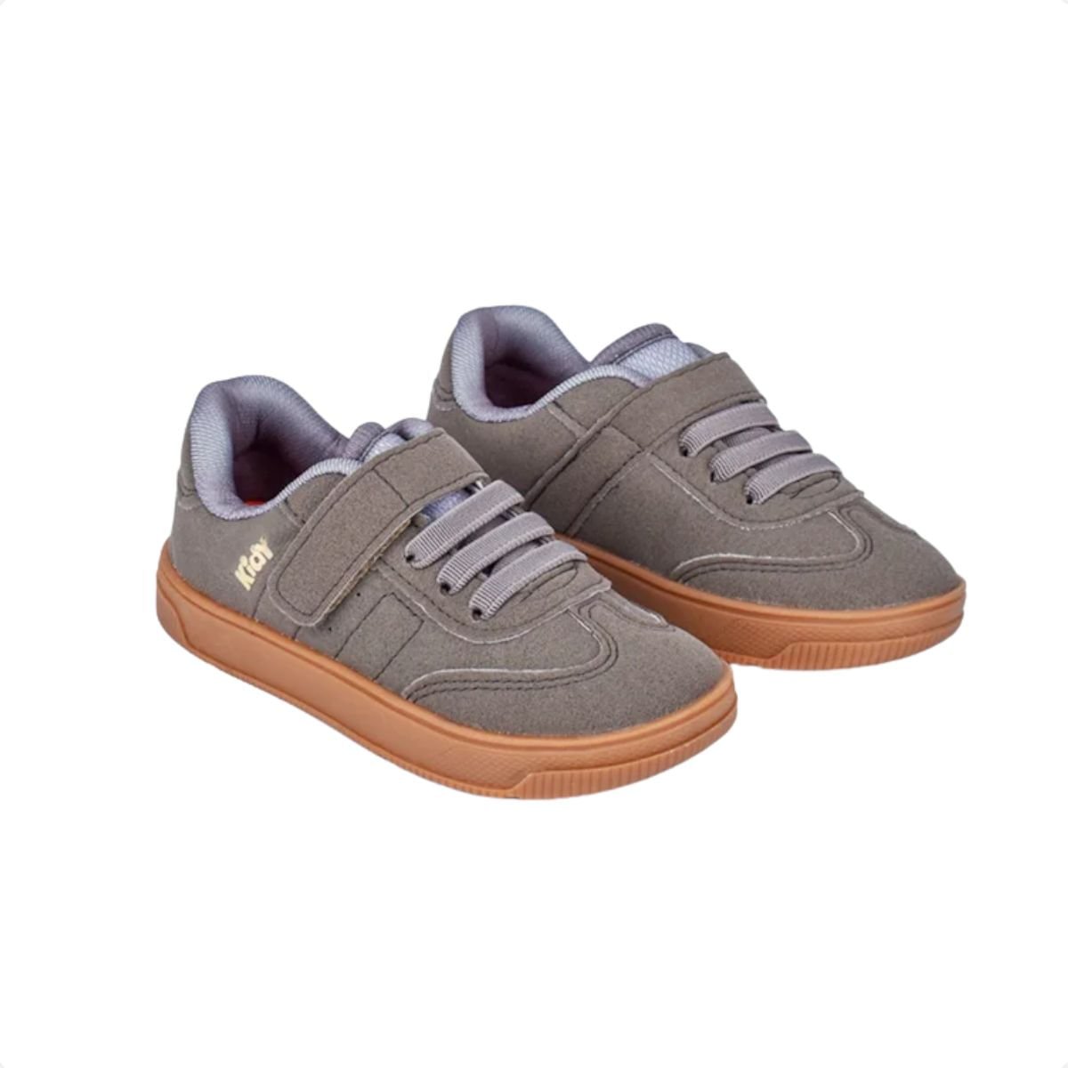 Tênis Casual Infantil Kidy Astral Chumbo Cinza 3