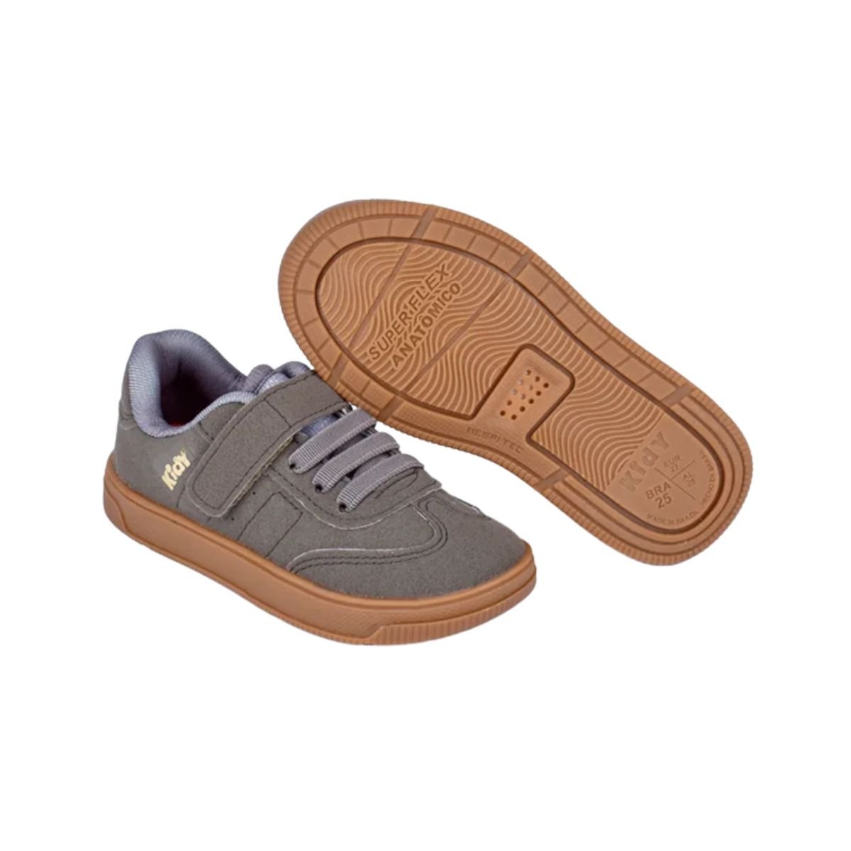 Tênis Casual Infantil Kidy Astral Chumbo Cinza 4