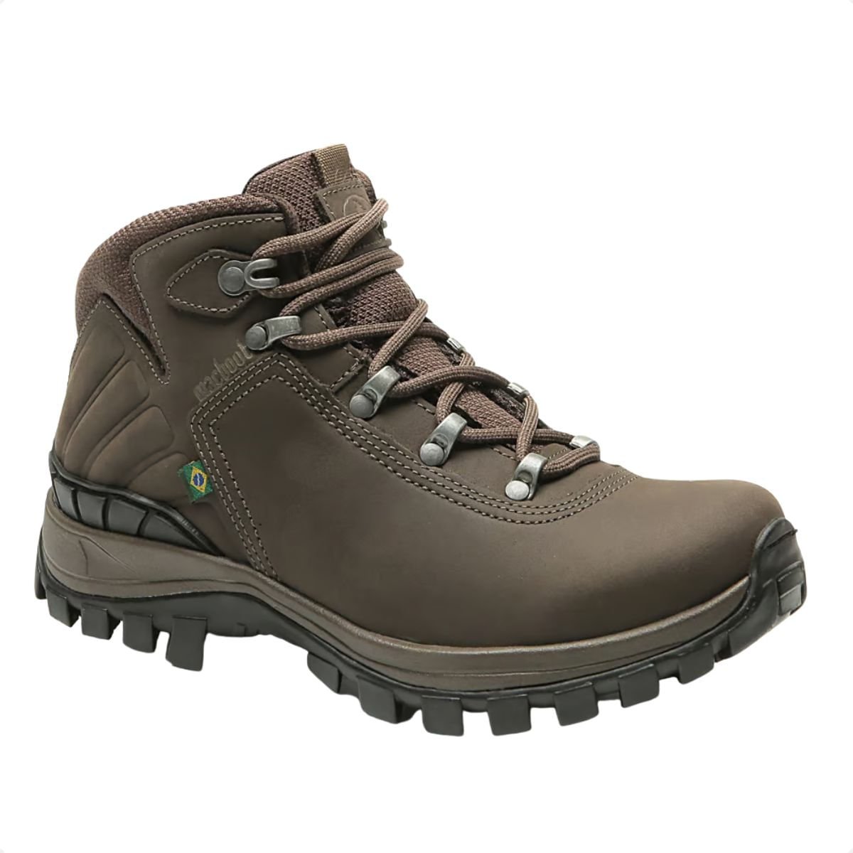 Coturno Adventure Feminino Cano Alto Mac Boot Acari 18 Cinza Marrom 2