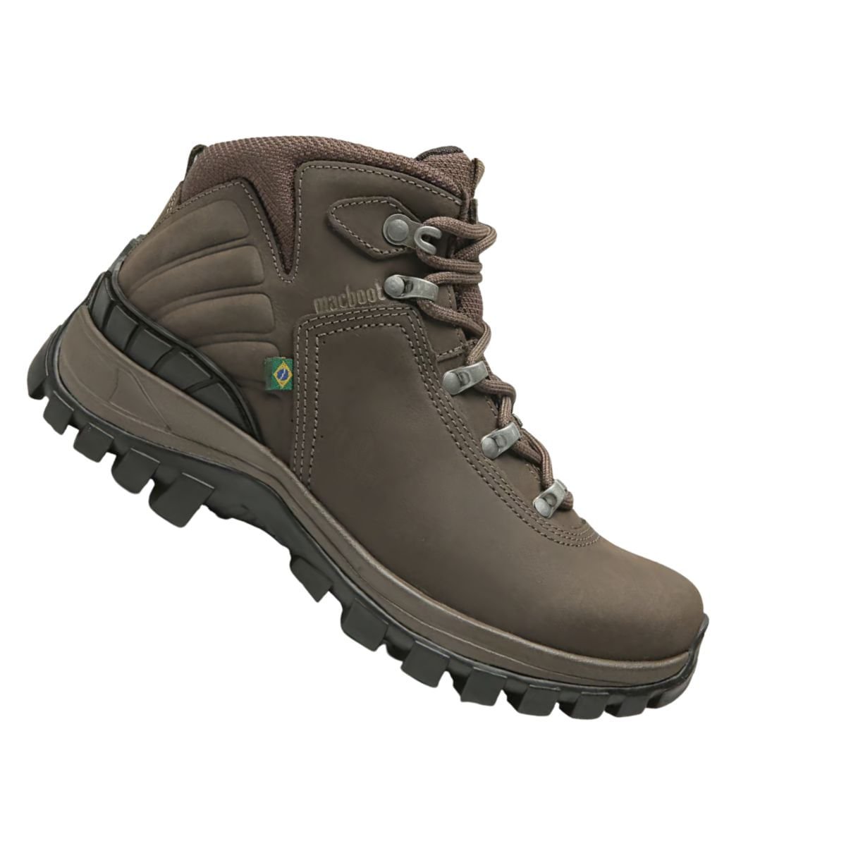 Coturno Adventure Feminino Cano Alto Mac Boot Acari 18 Cinza Marrom 7