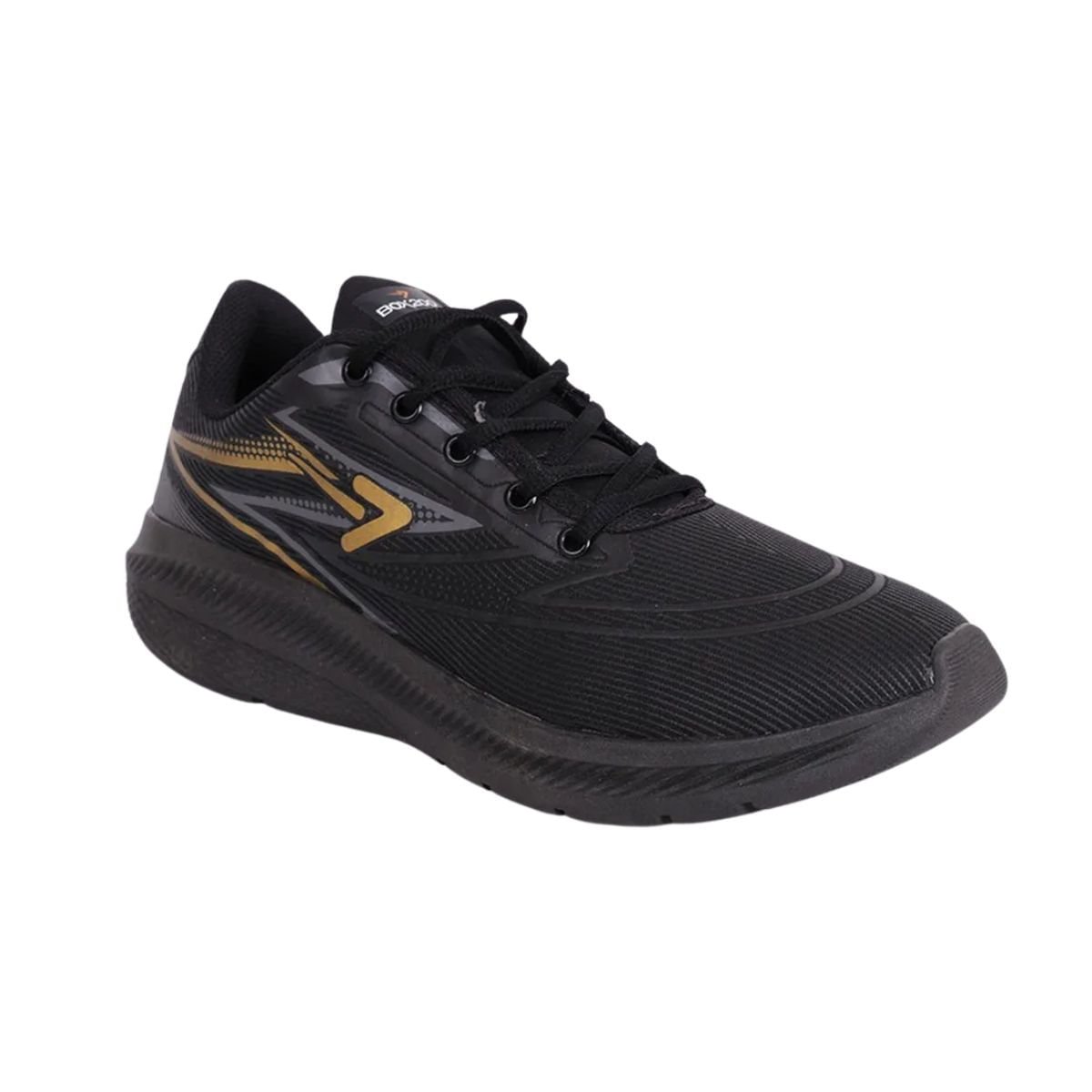 Tenis Running Masculino Caminhada Box 200 Preto Preto 2