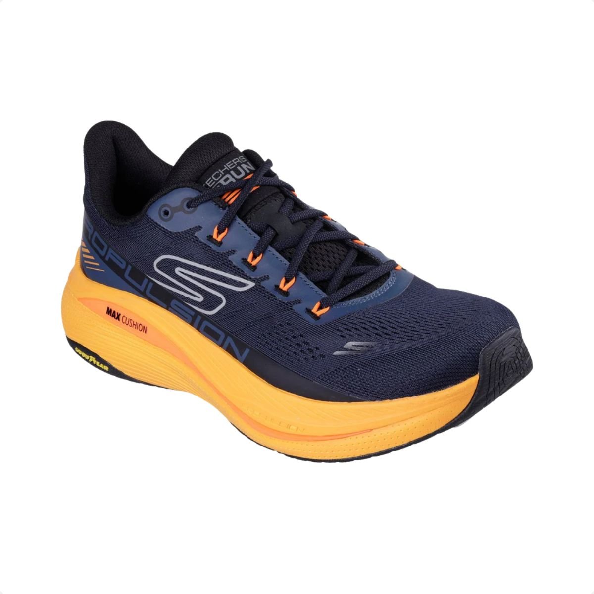 Tênis Running Masculino Skechers Max Cushioning Propulsion Marinho Marinho/Laranja 2