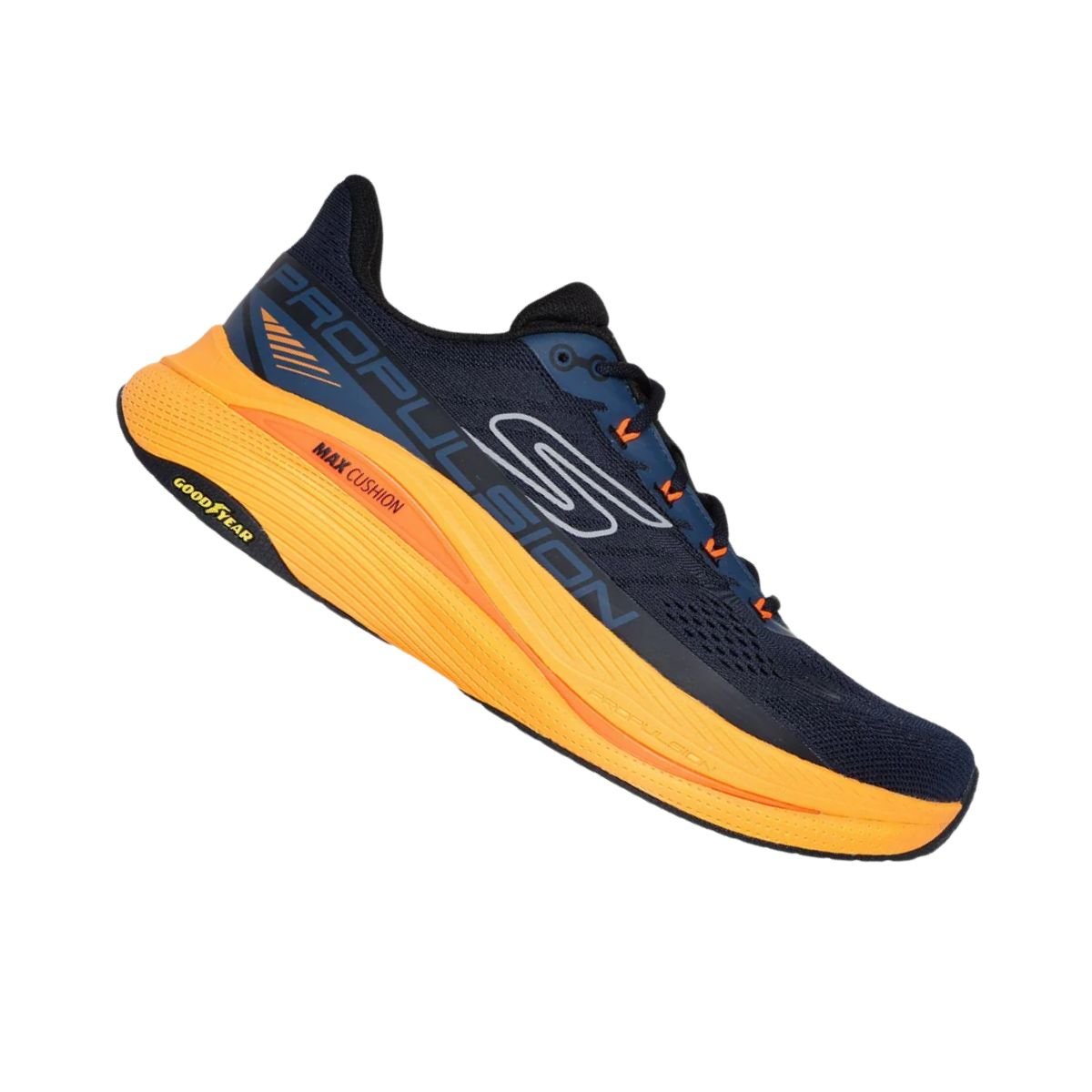 Tênis Running Masculino Skechers Max Cushioning Propulsion Marinho Marinho/Laranja 7