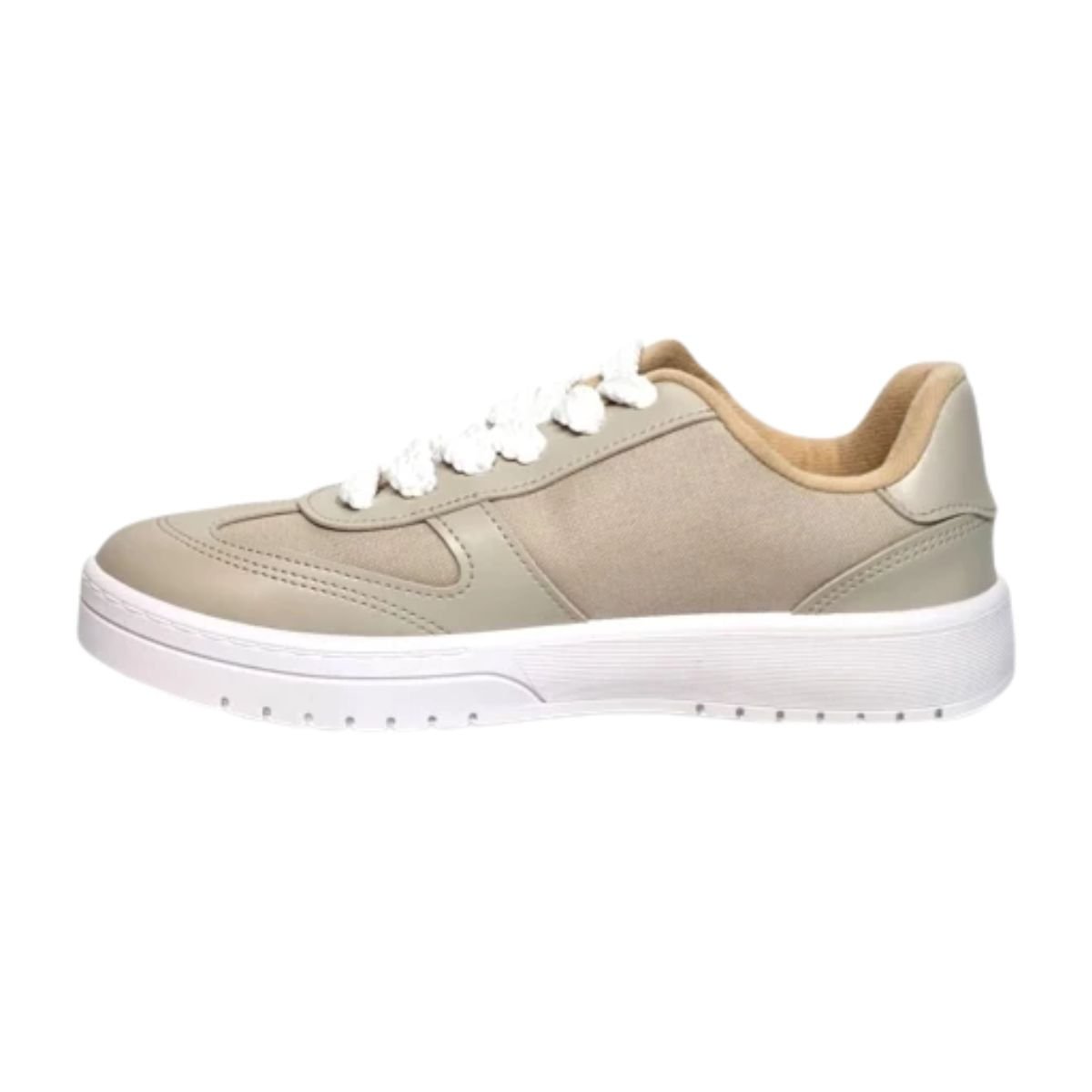Tênis Moda Casual Feminino Moleca Cinza Cinza/Branco 4