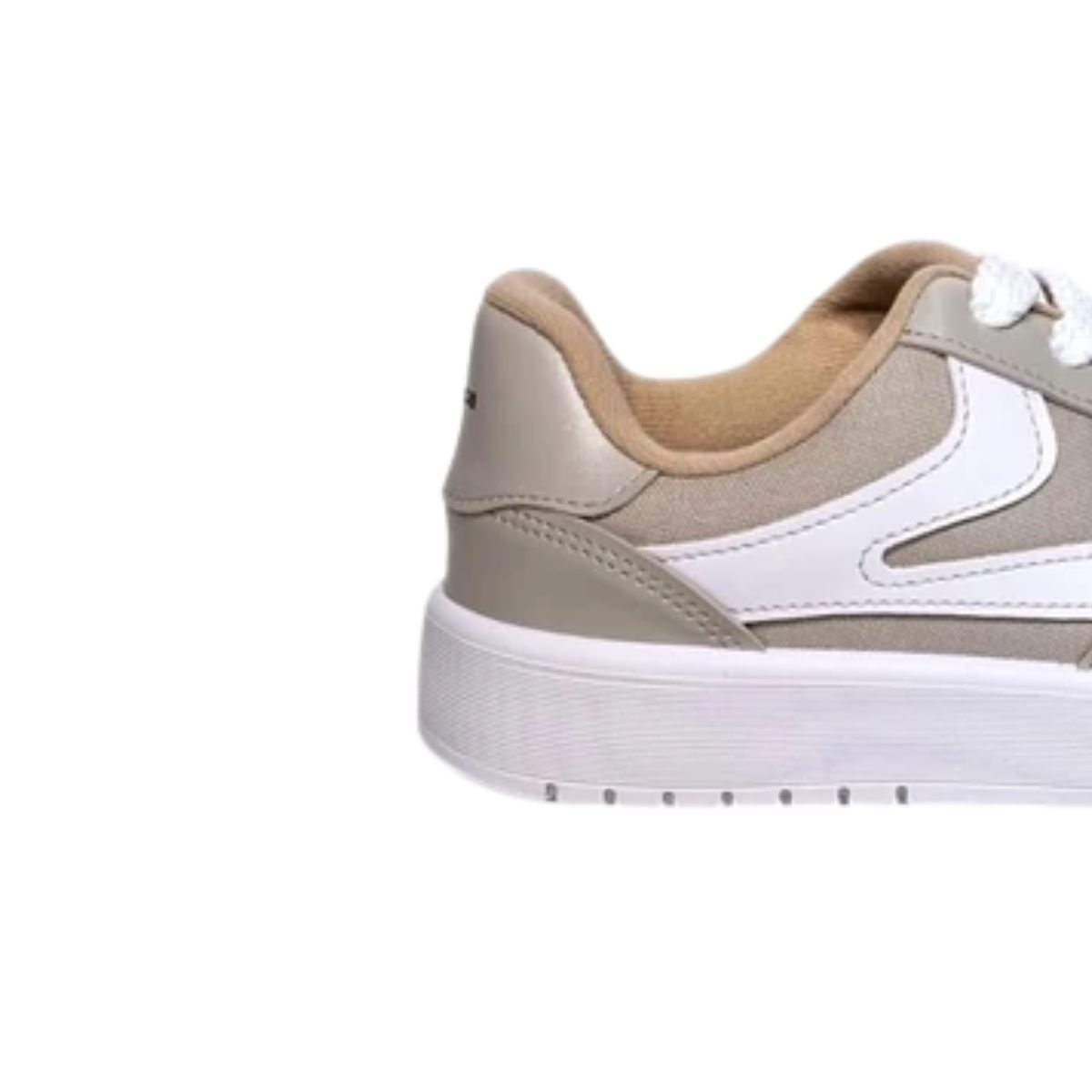 Tênis Moda Casual Feminino Moleca Cinza Cinza/Branco 7