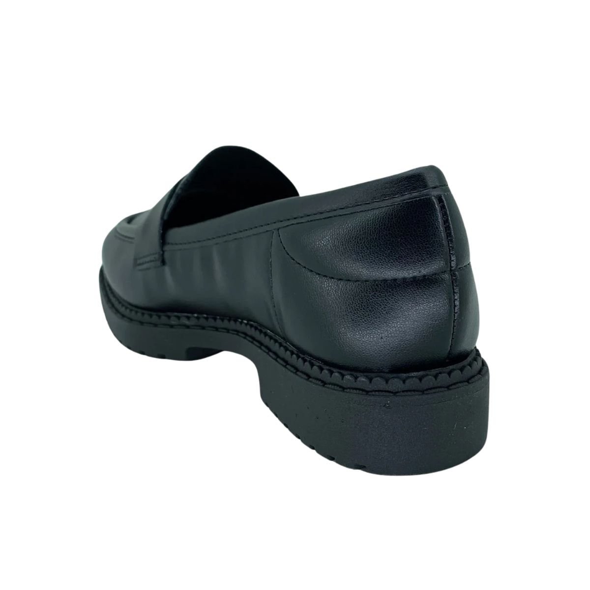 Sapato Feminino Mocassim Moleca Em Napa Preto Preto 7