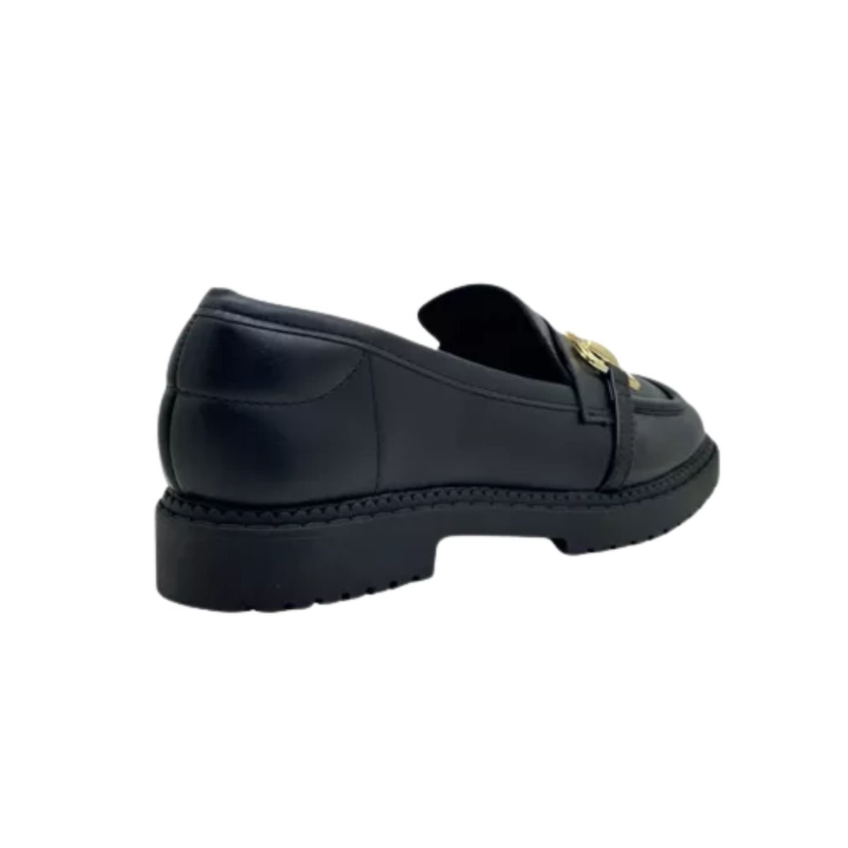 Sapato Feminino Mocassim Loafer Moleca Preto Preto 7
