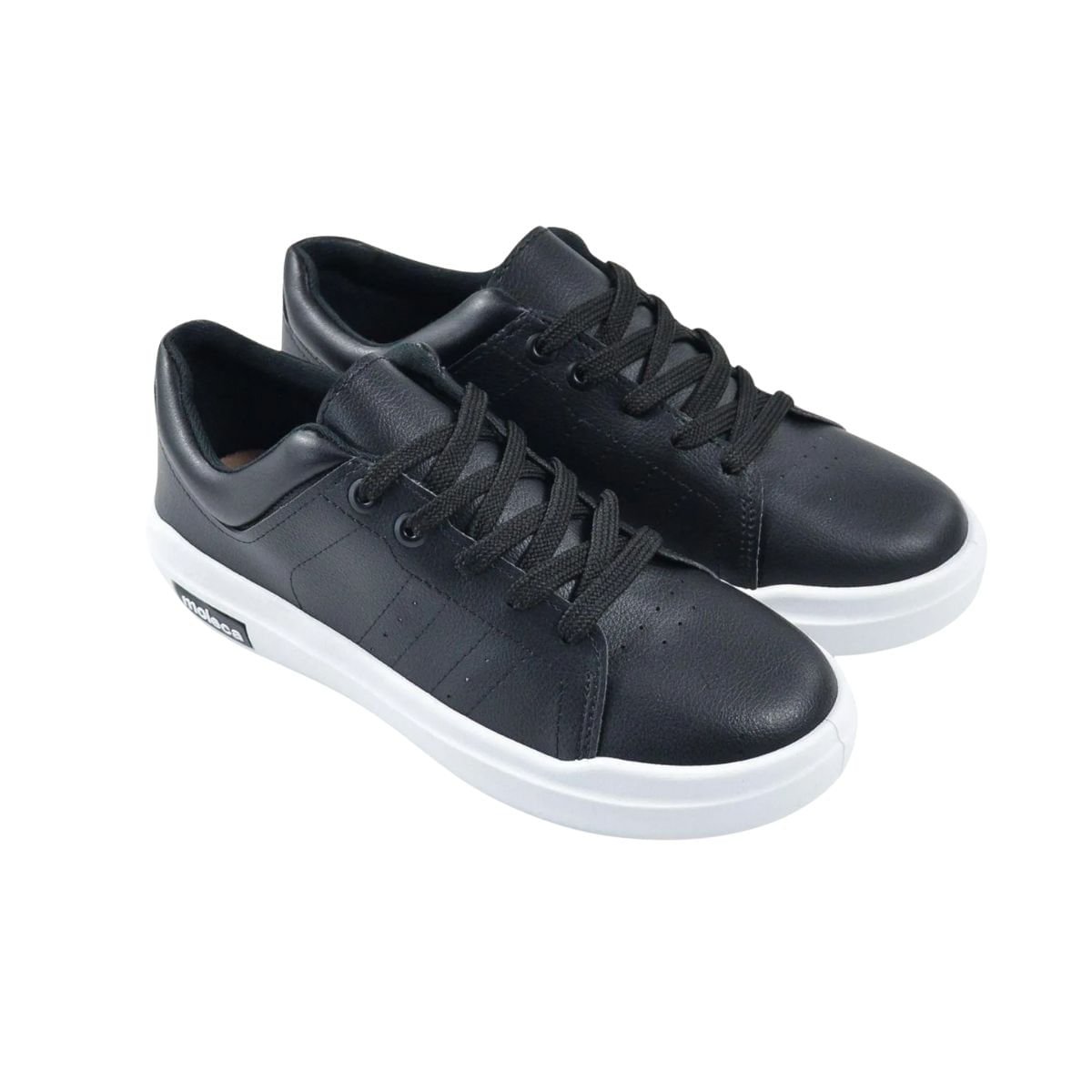 Tênis Moda Feminino Em Napa Moleca Preto Preto 4