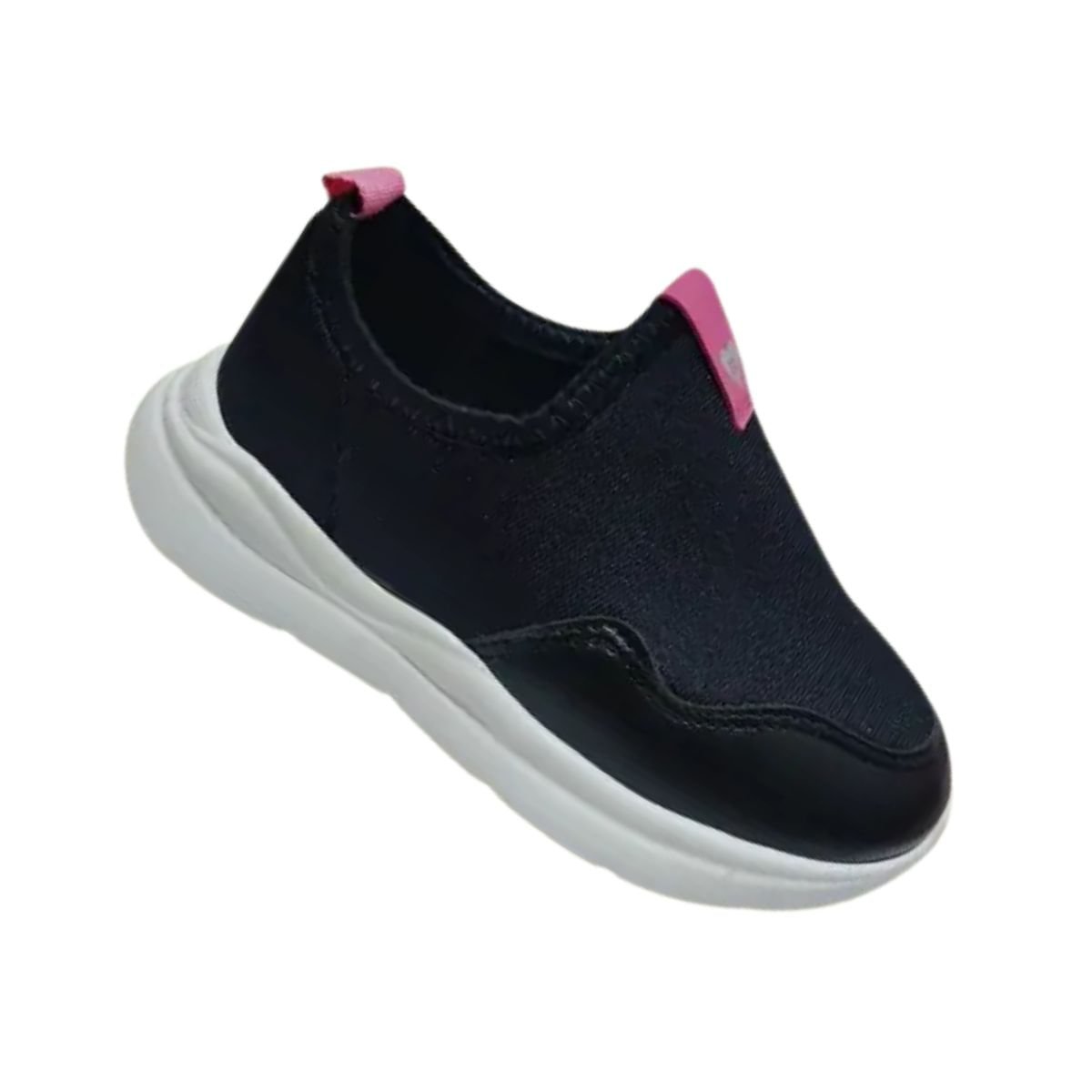 Tênis Running Infantil Molekinha Slip On Preto Preto 7