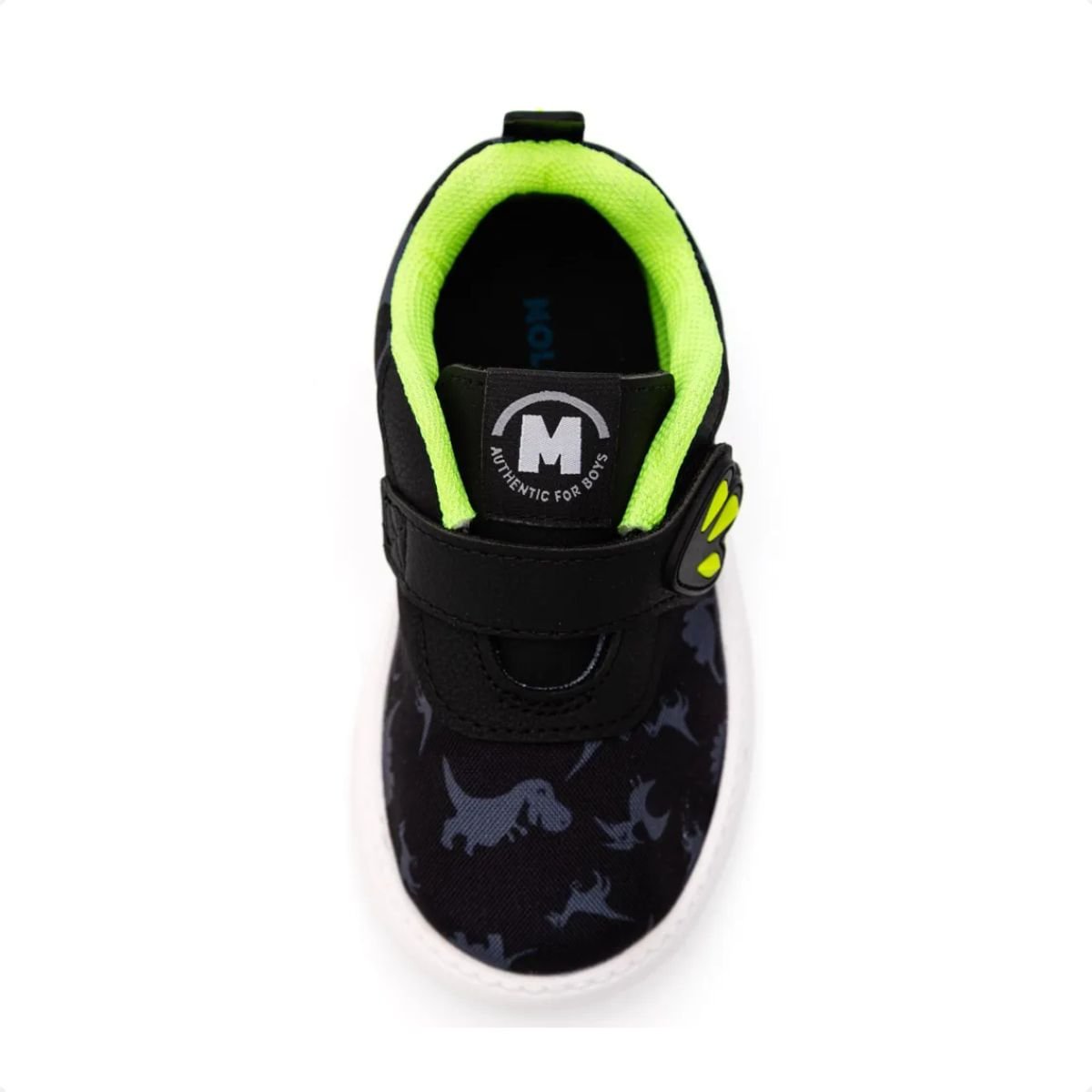 Tênis Running Infantil Molekinho Preto E Verde Preto 2