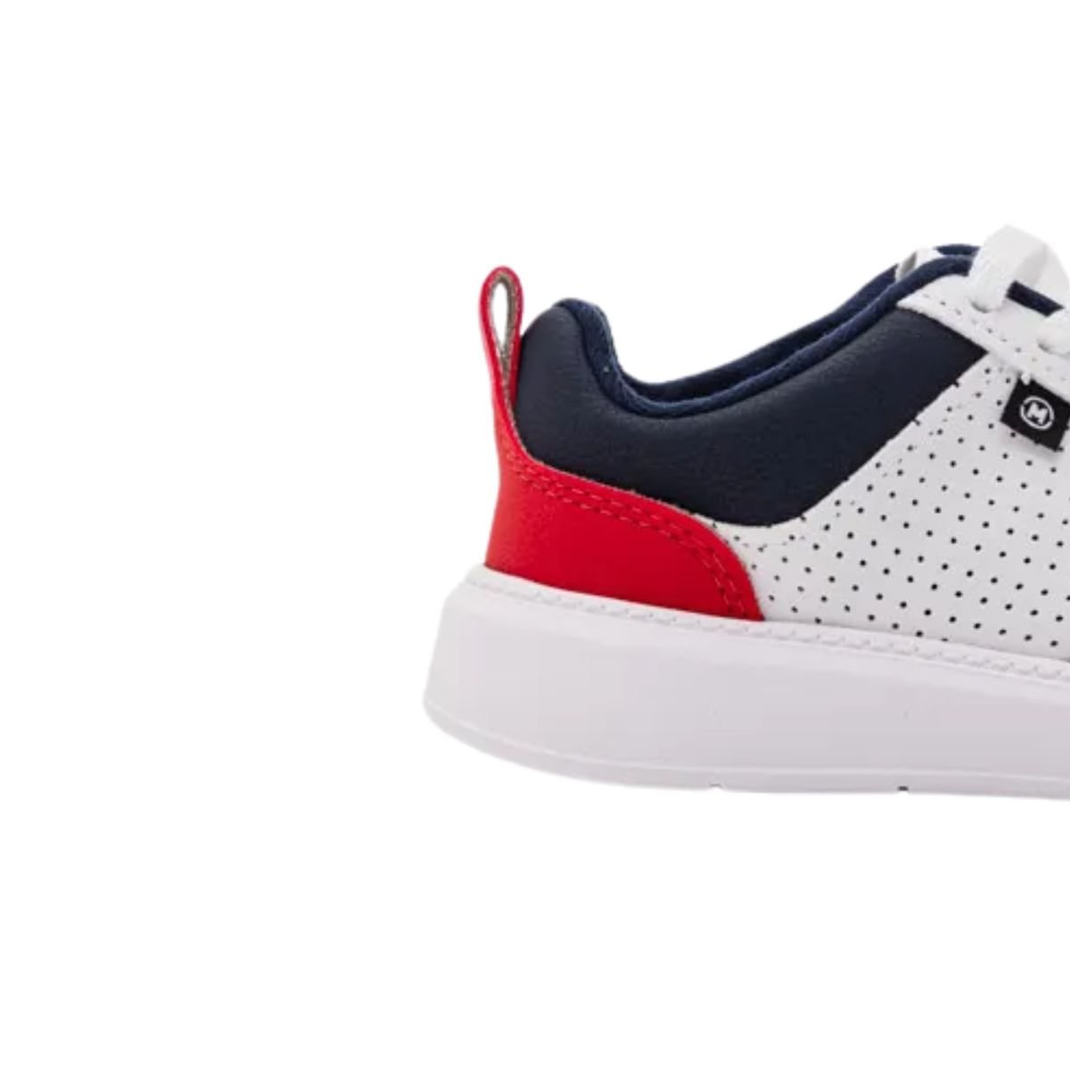 Tênis Casual Infantil Molekinho Em Napa Branco Branco/Vermelho/Marinho 7