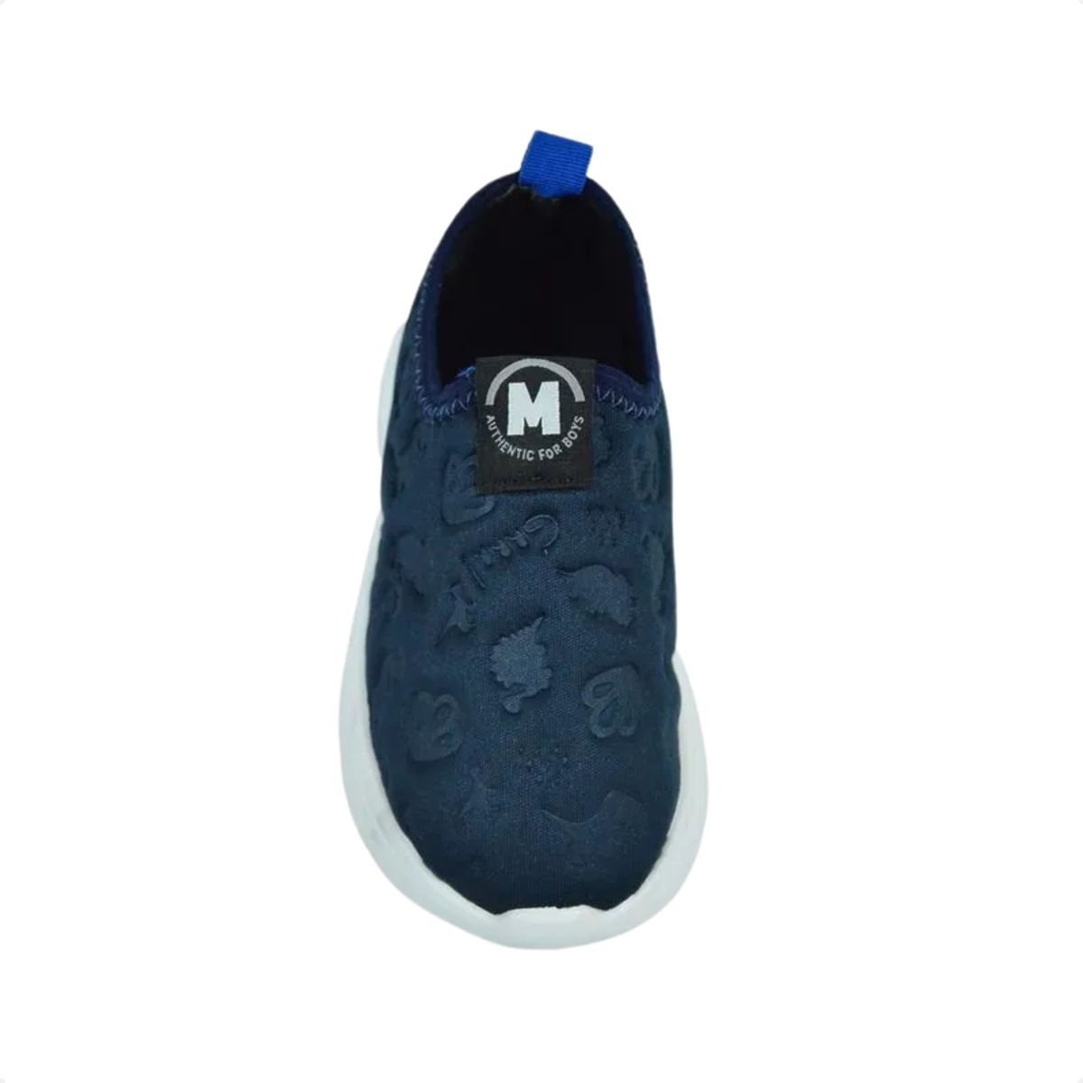 Tênis Running Infantil Molekinho Slip On Azul Azul 2