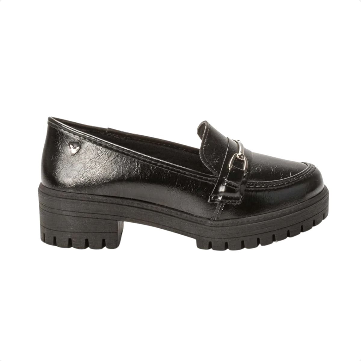 Sapato Feminino Mocassim Mississipi Oxford Preto Preto 1