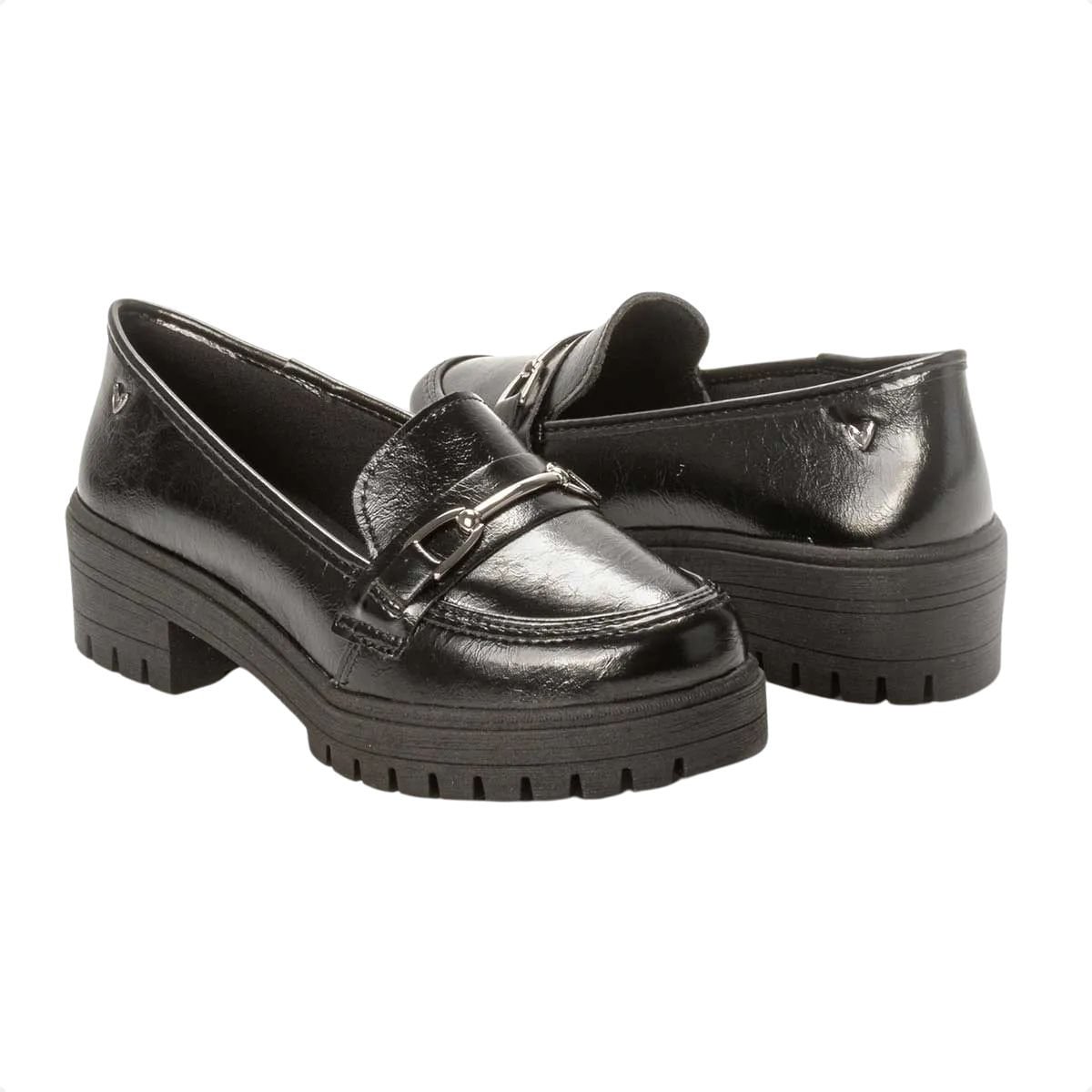 Sapato Feminino Mocassim Mississipi Oxford Preto Preto 2