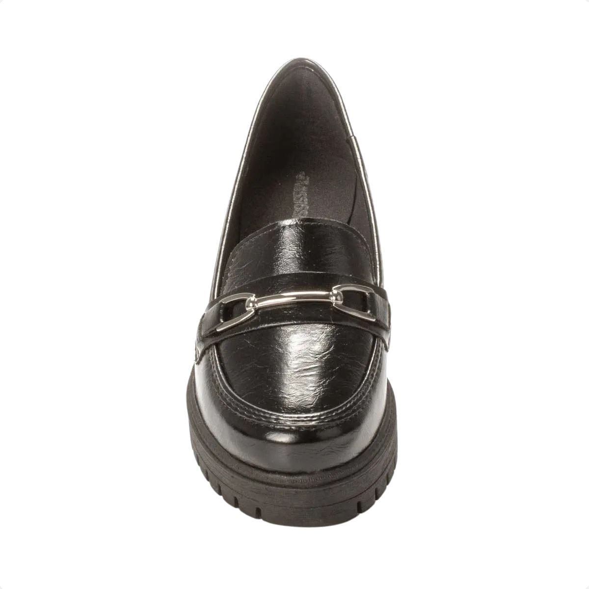 Sapato Feminino Mocassim Mississipi Oxford Preto Preto 3