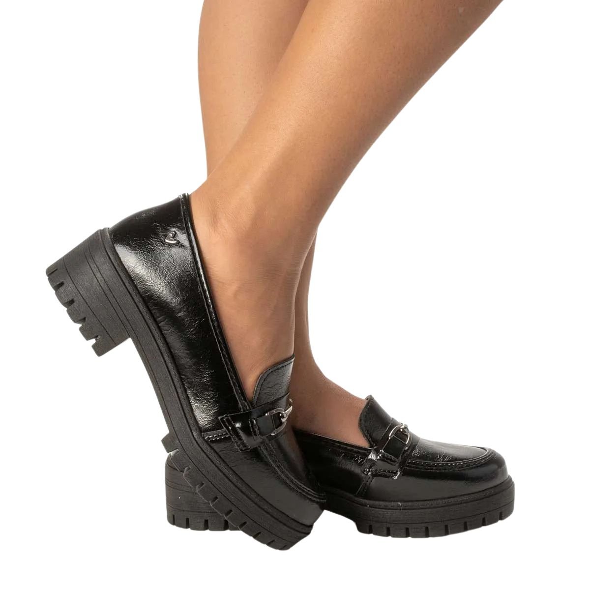 Sapato Feminino Mocassim Mississipi Oxford Preto Preto 5