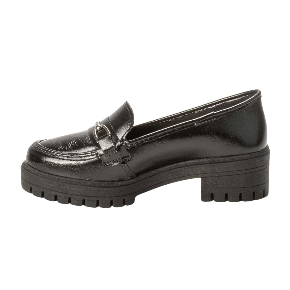 Sapato Feminino Mocassim Mississipi Oxford Preto Preto 6