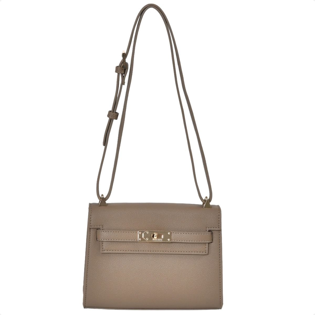 Bolsa Feminina Tote Em Couro Sintético Via Marte Bege Bege 3