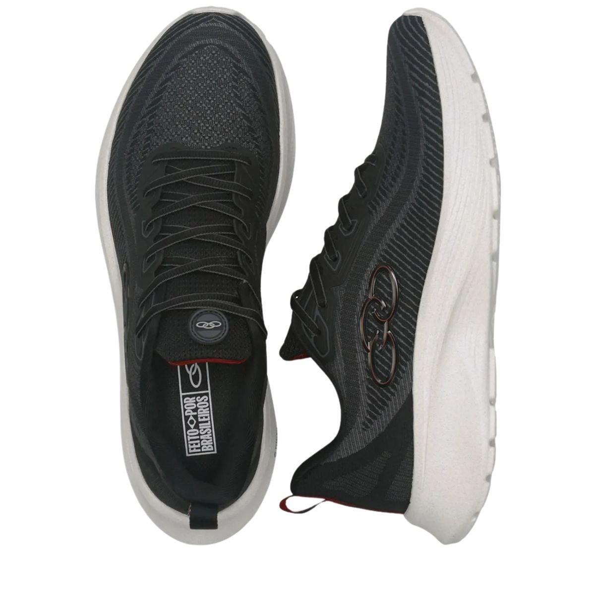 Tênis Running Masculino Olympikus Conex Preto Preto 3