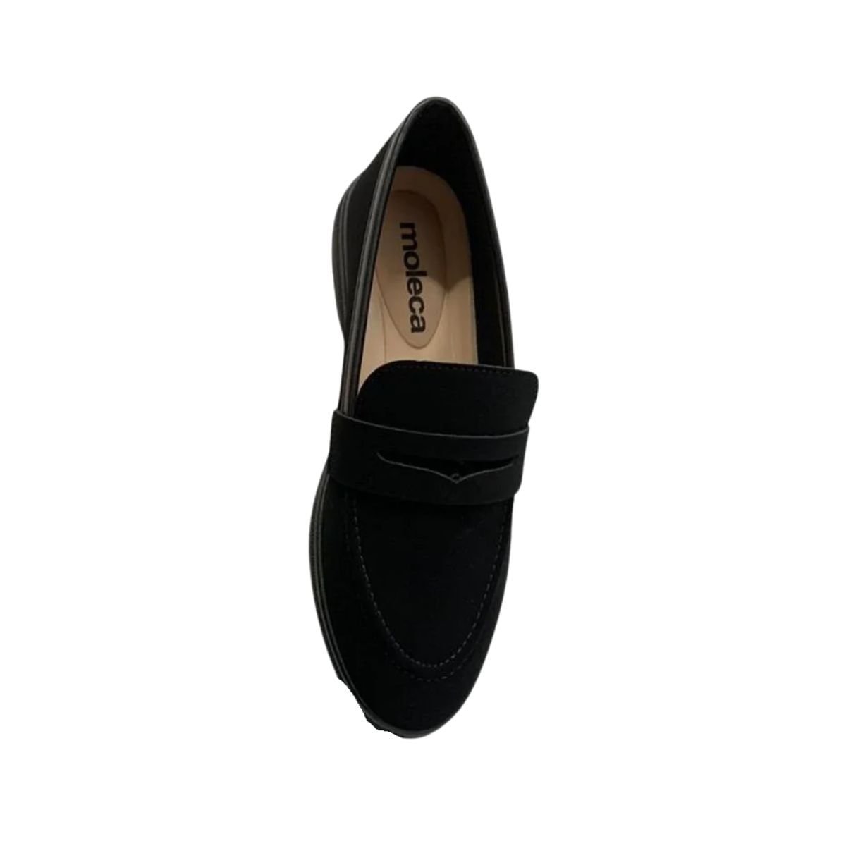 Sapato Feminino Mocassim Moleca Preto Preto 6