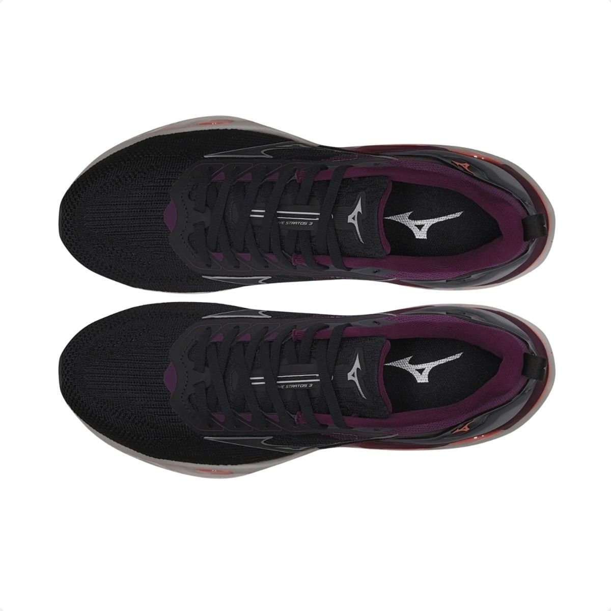 Tênis Running Feminino Mizuno Wave Stratos 3 Preto Preto 2