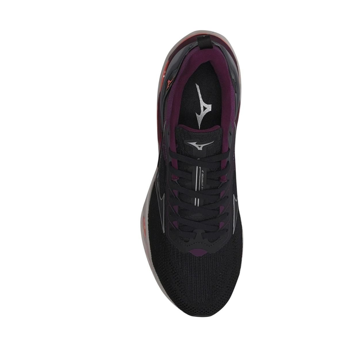 Tênis Running Feminino Mizuno Wave Stratos 3 Preto Preto 6
