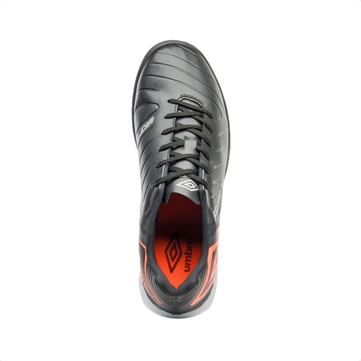 Chuteira Society Masculina Umbro Fifty Vi Preta E Coral Preto 3