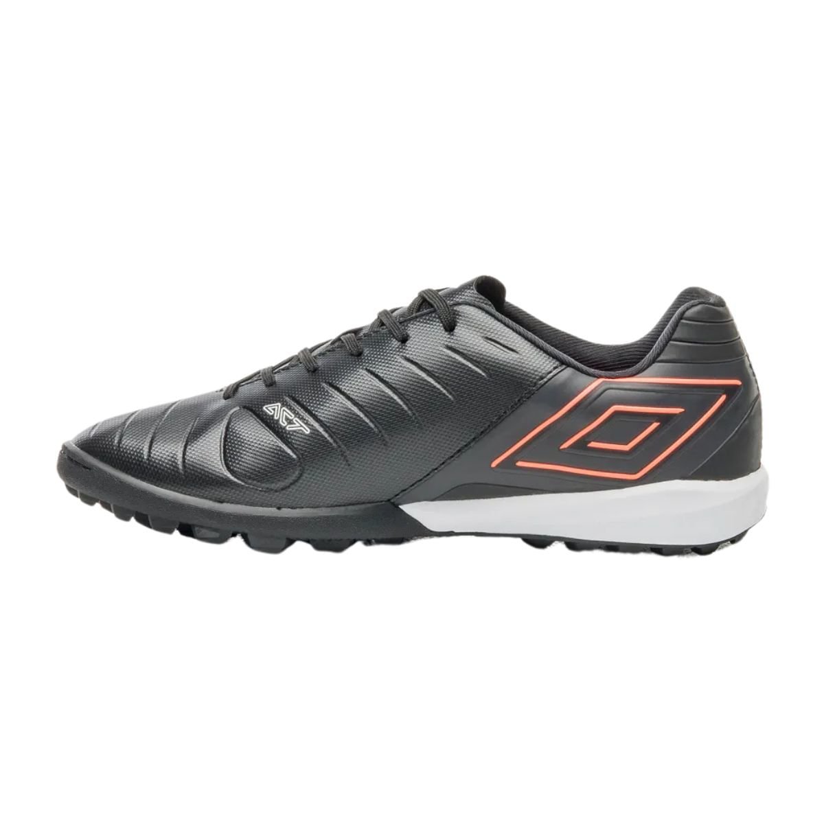 Chuteira Society Masculina Umbro Fifty Vi Preta E Coral Preto 4
