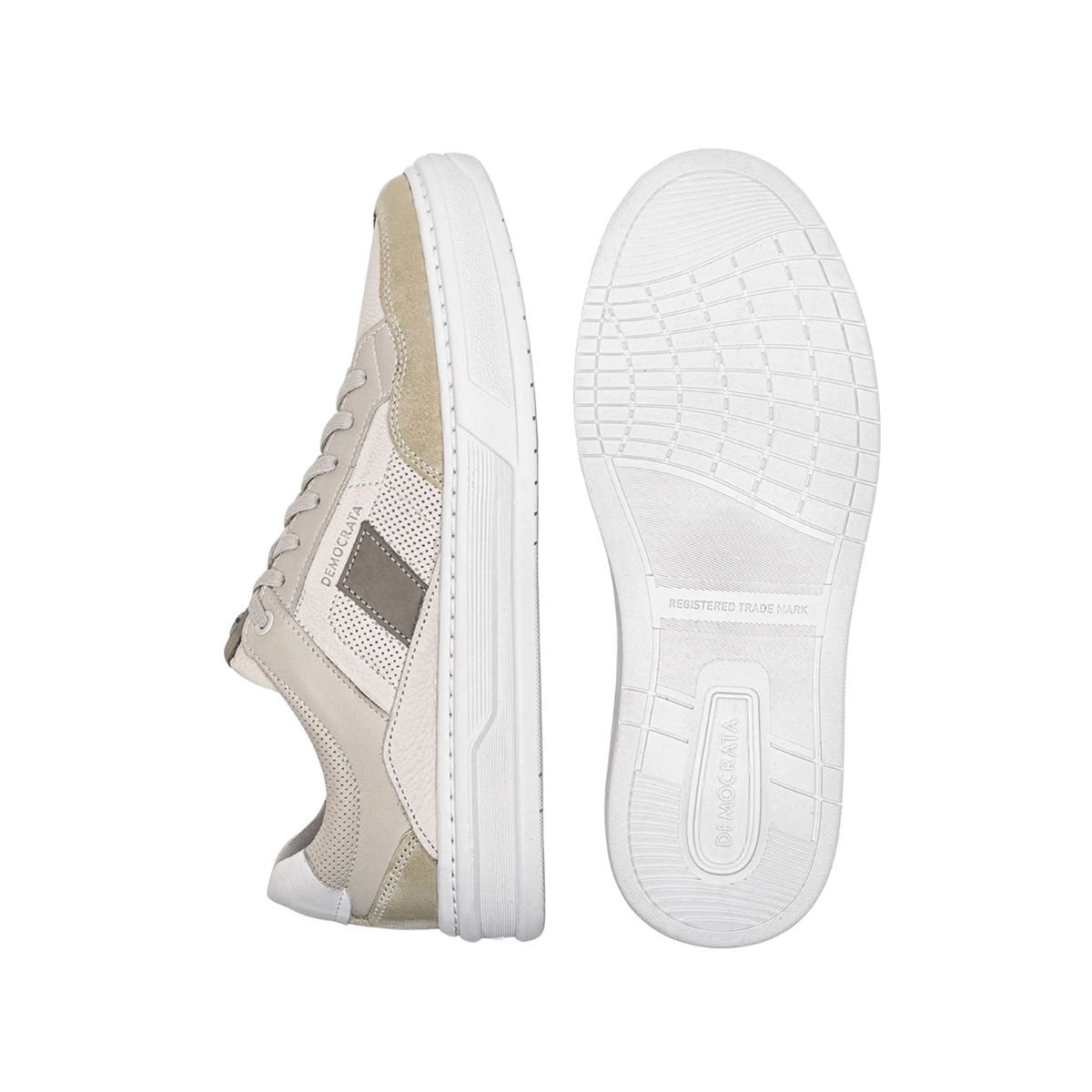 Sapatênis Masculino Democrata Denim Wide Creme Creme 4
