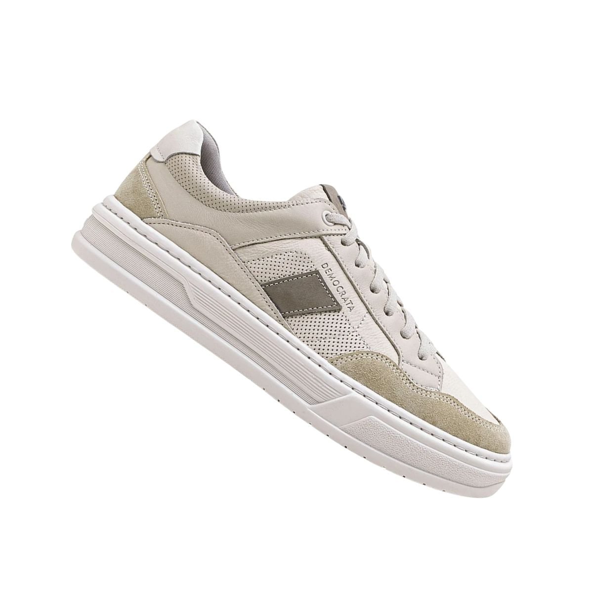 Sapatênis Masculino Democrata Denim Wide Creme Creme 6