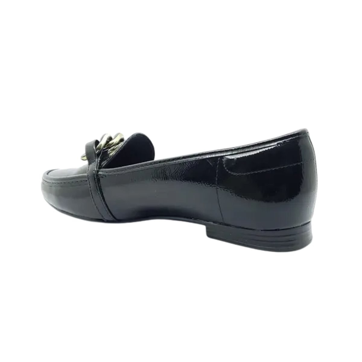 Sapato Feminino Mocassim Beira Rio Verniz Preto Preto 5