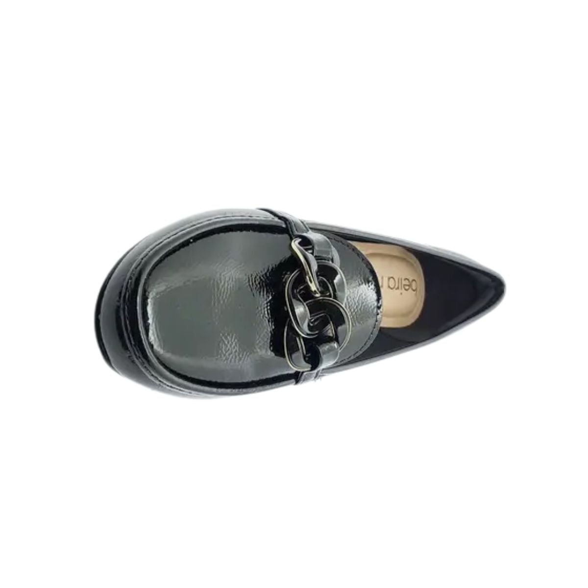 Sapato Feminino Mocassim Beira Rio Verniz Preto Preto 6