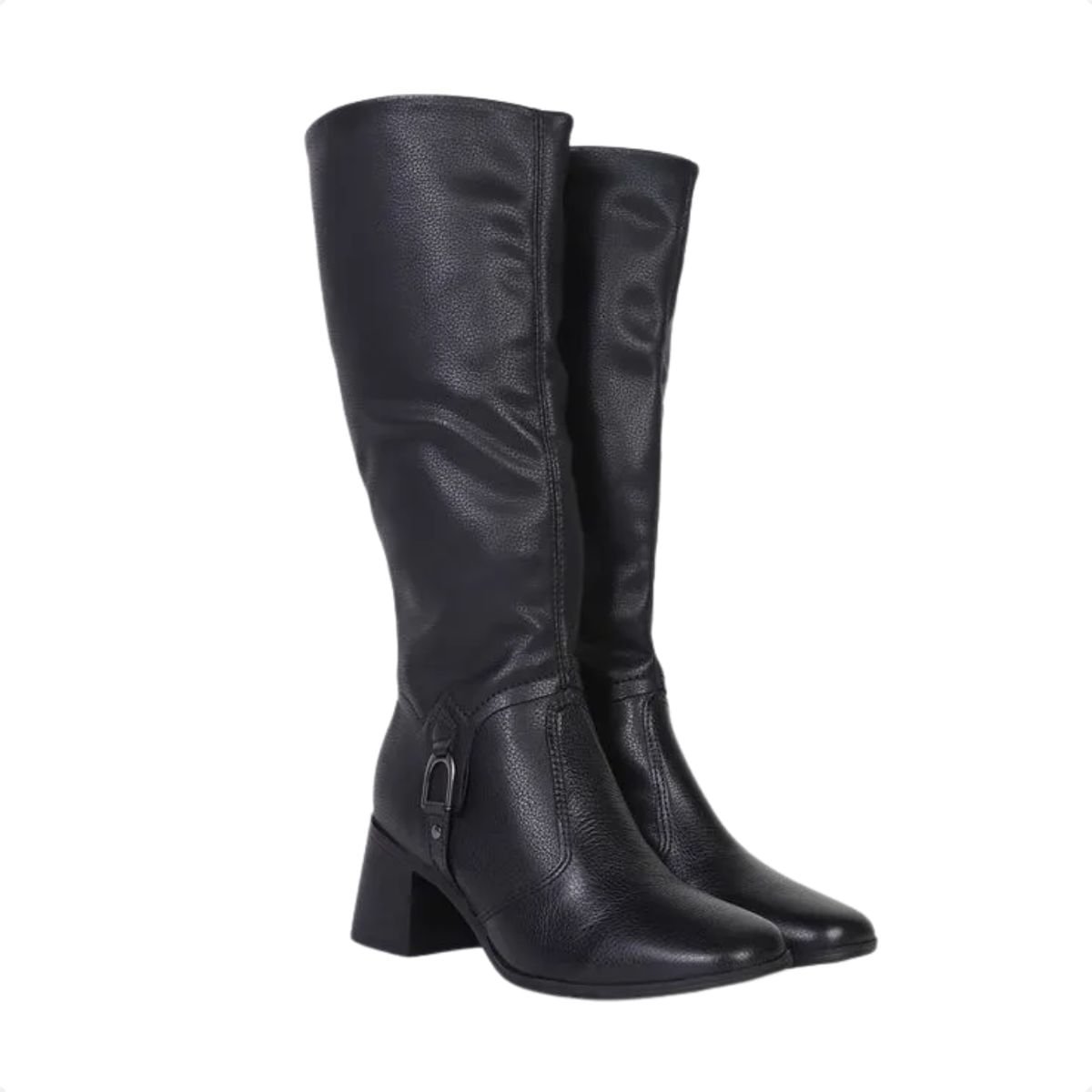Bota Feminina Montaria Bottero Em Couro Preta Preto 2