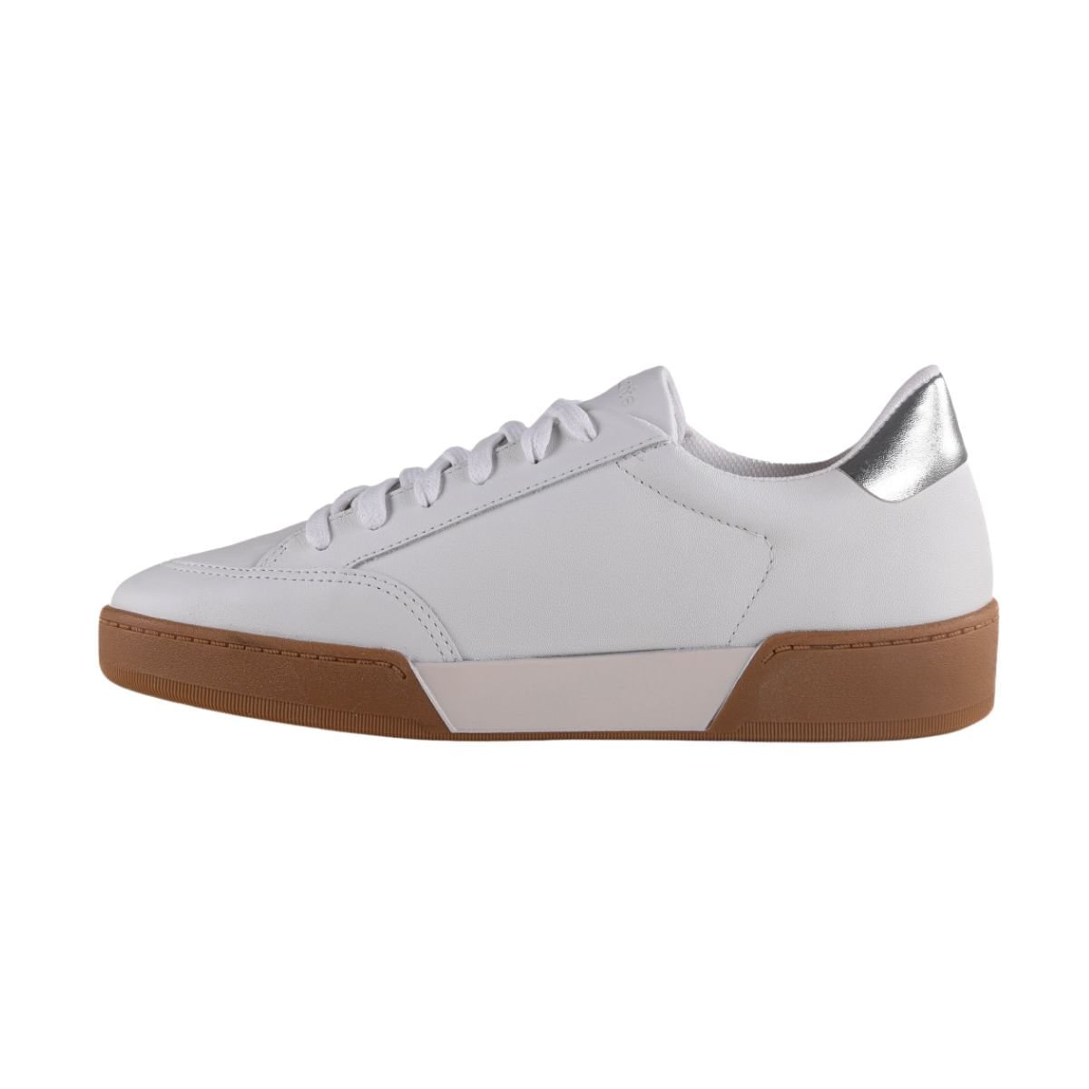 Tênis Moda Feminino Capodarte Em Couro Branco Branco 4