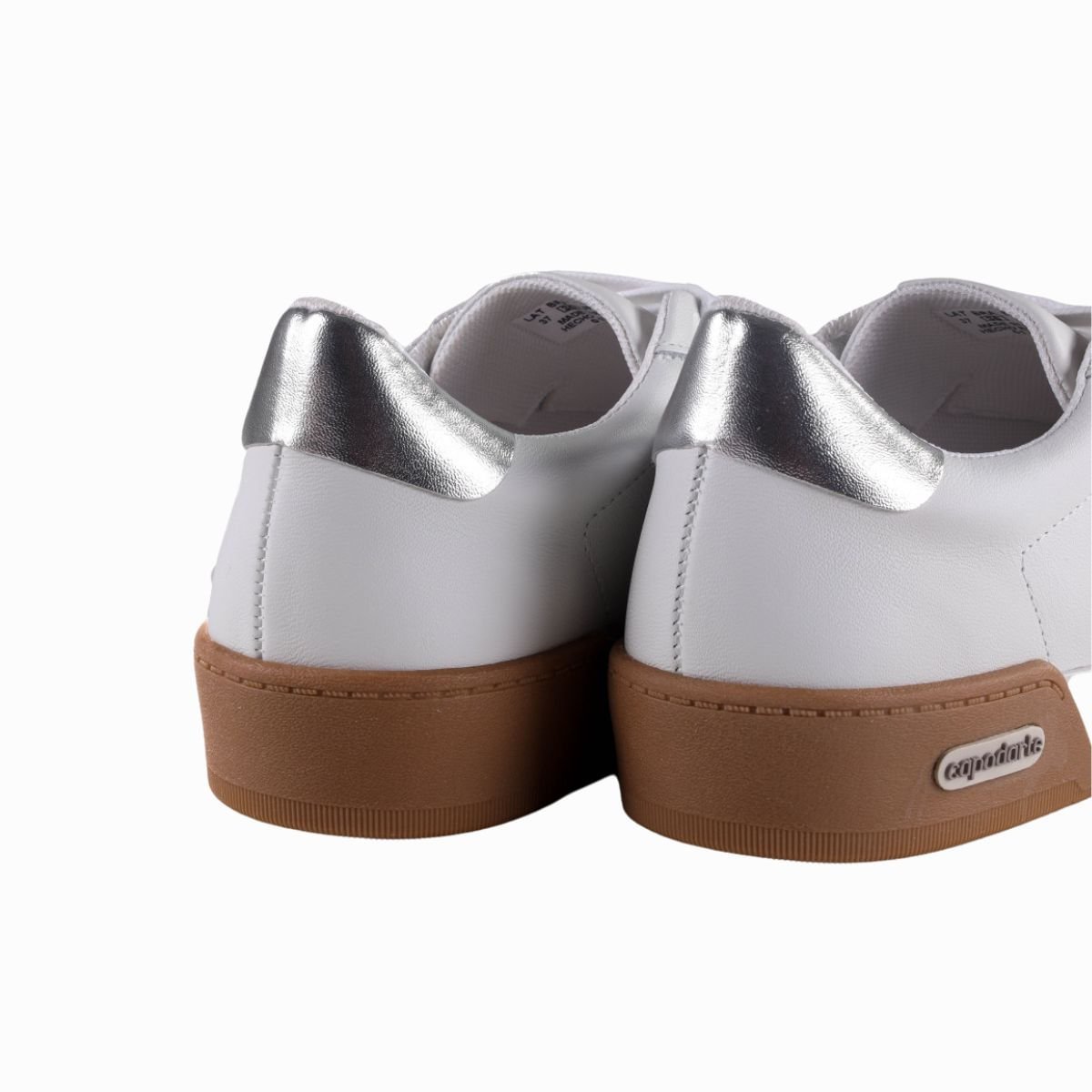 Tênis Moda Feminino Capodarte Em Couro Branco Branco 5