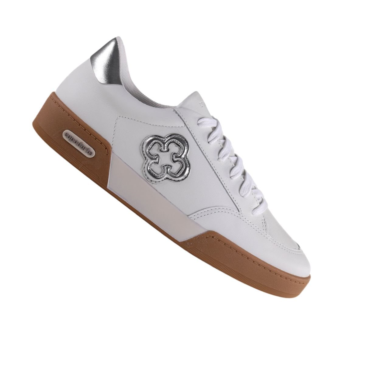 Tênis Moda Feminino Capodarte Em Couro Branco Branco 7