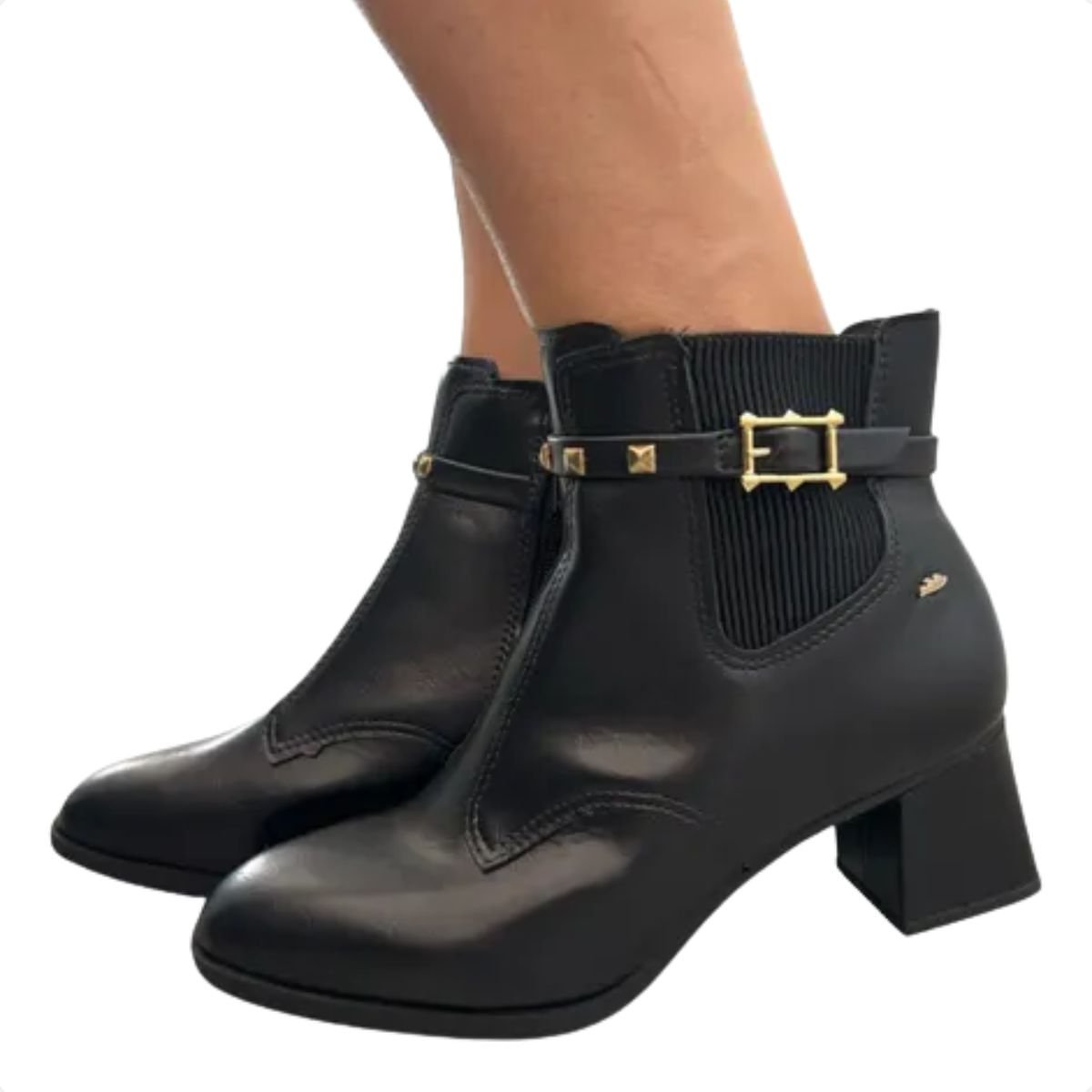 Bota Feminina Cano Baixo Vieri Dakota Preta Preto 3