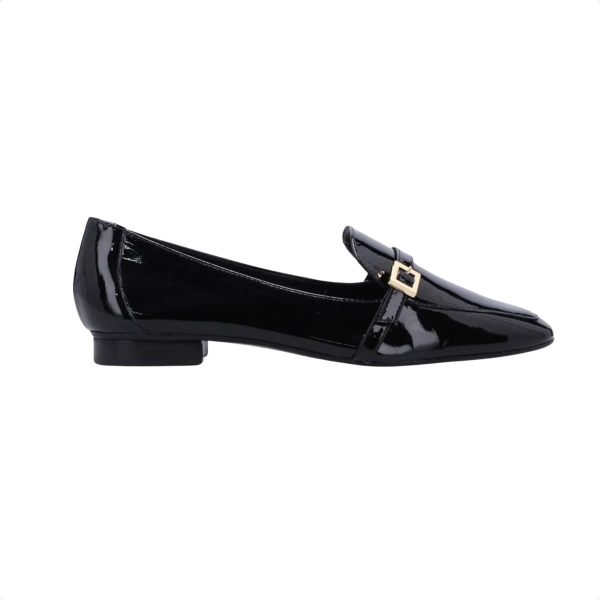 Sapato Feminino Mocassim Loafer Luz Da Lua Preto Preto 1
