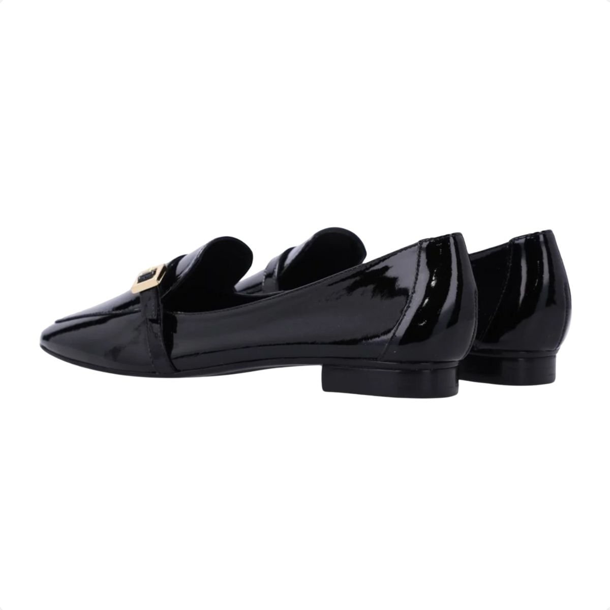 Sapato Feminino Mocassim Loafer Luz Da Lua Preto Preto 3