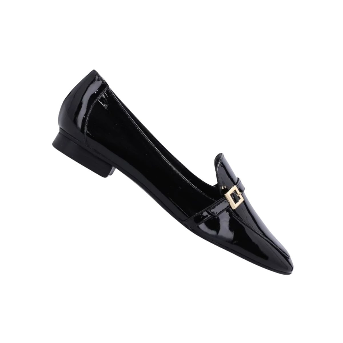 Sapato Feminino Mocassim Loafer Luz Da Lua Preto Preto 6