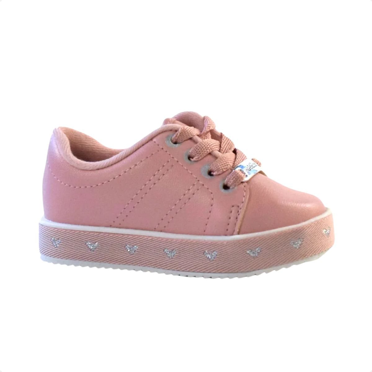 Tênis Casual Infatil Menina Molekinha Rosa Rosa 2