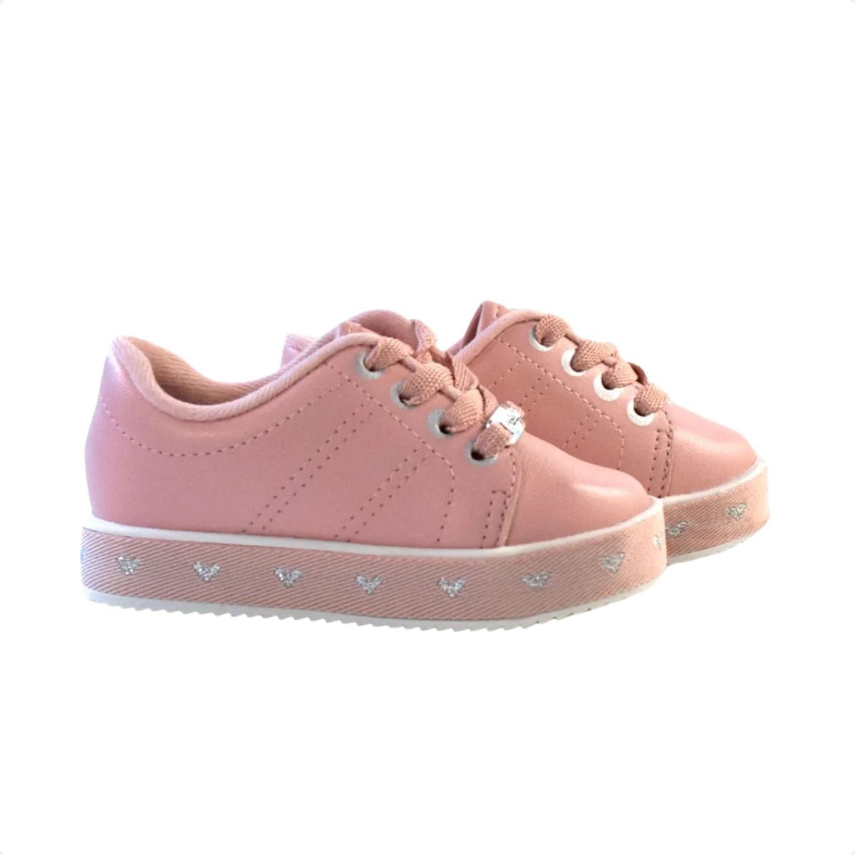 Tênis Casual Infatil Menina Molekinha Rosa Rosa 3