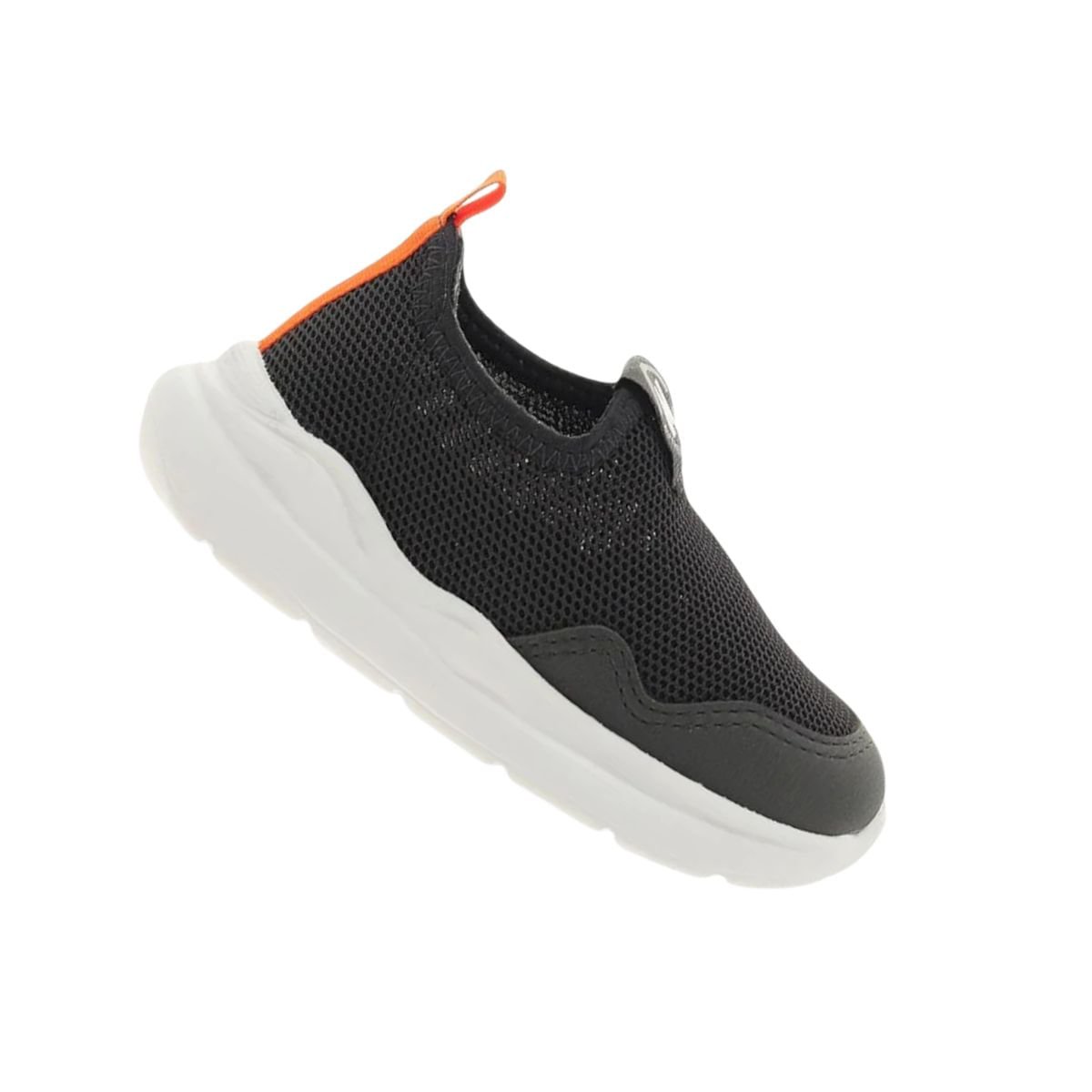 Tênis Running Infantil Molekinho Slip On Preto Preto 7