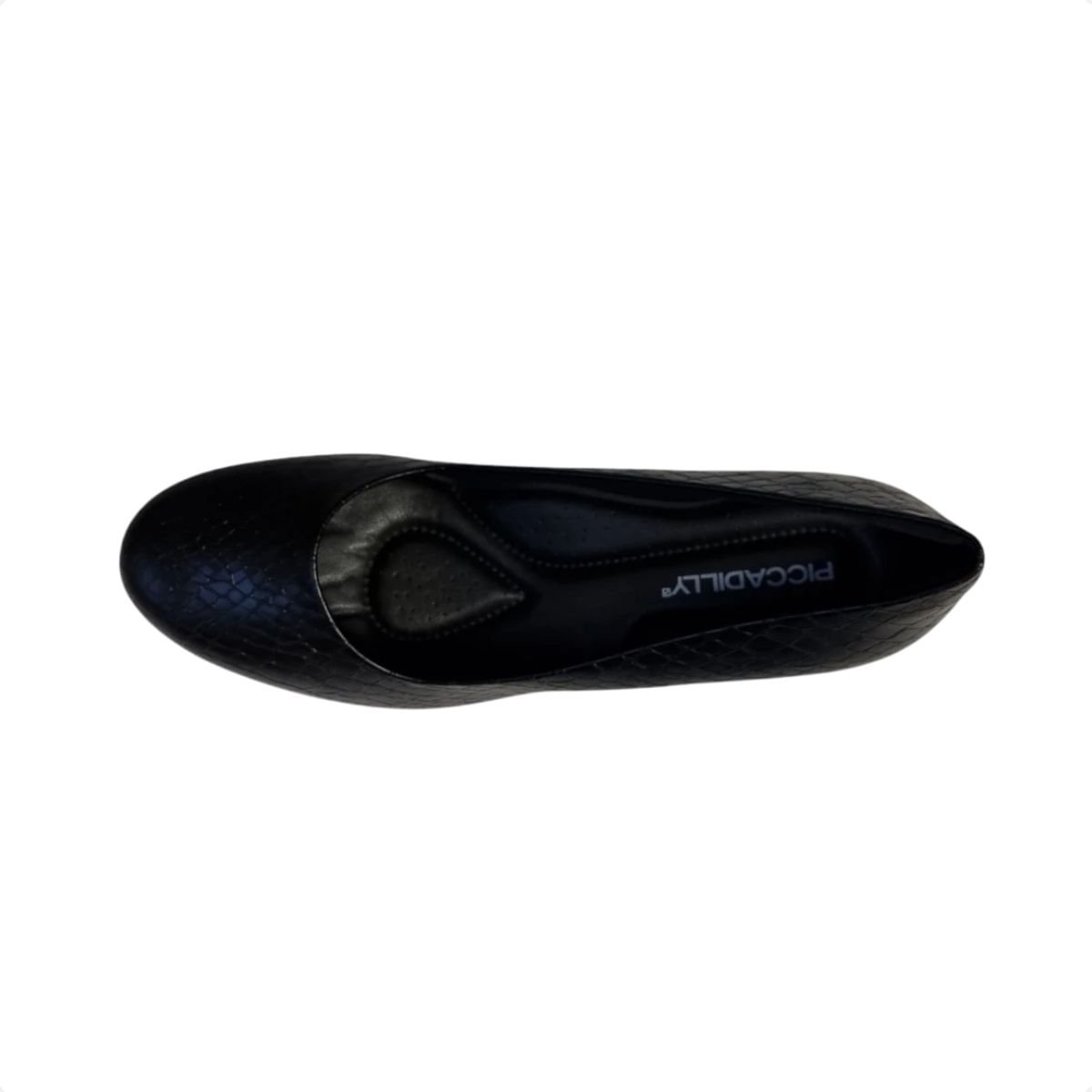Sapato Feminino Salto Médio Grosso Piccadilly Preto Preto 3