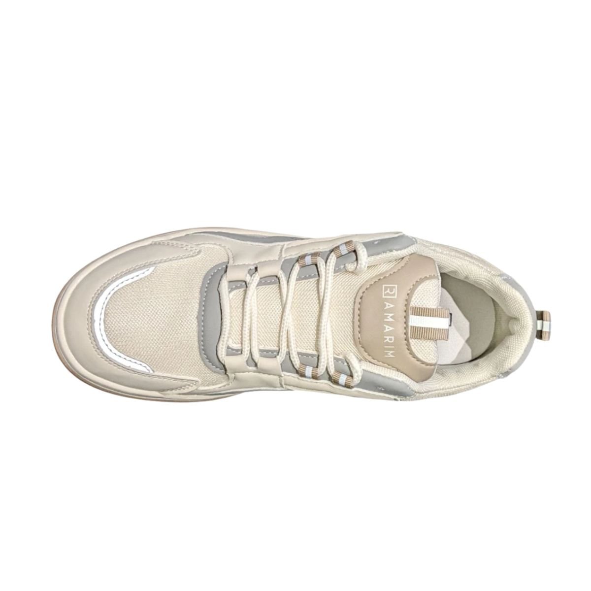 Tênis Moda Feminino Ramarim Refletivo Bege Bege 6