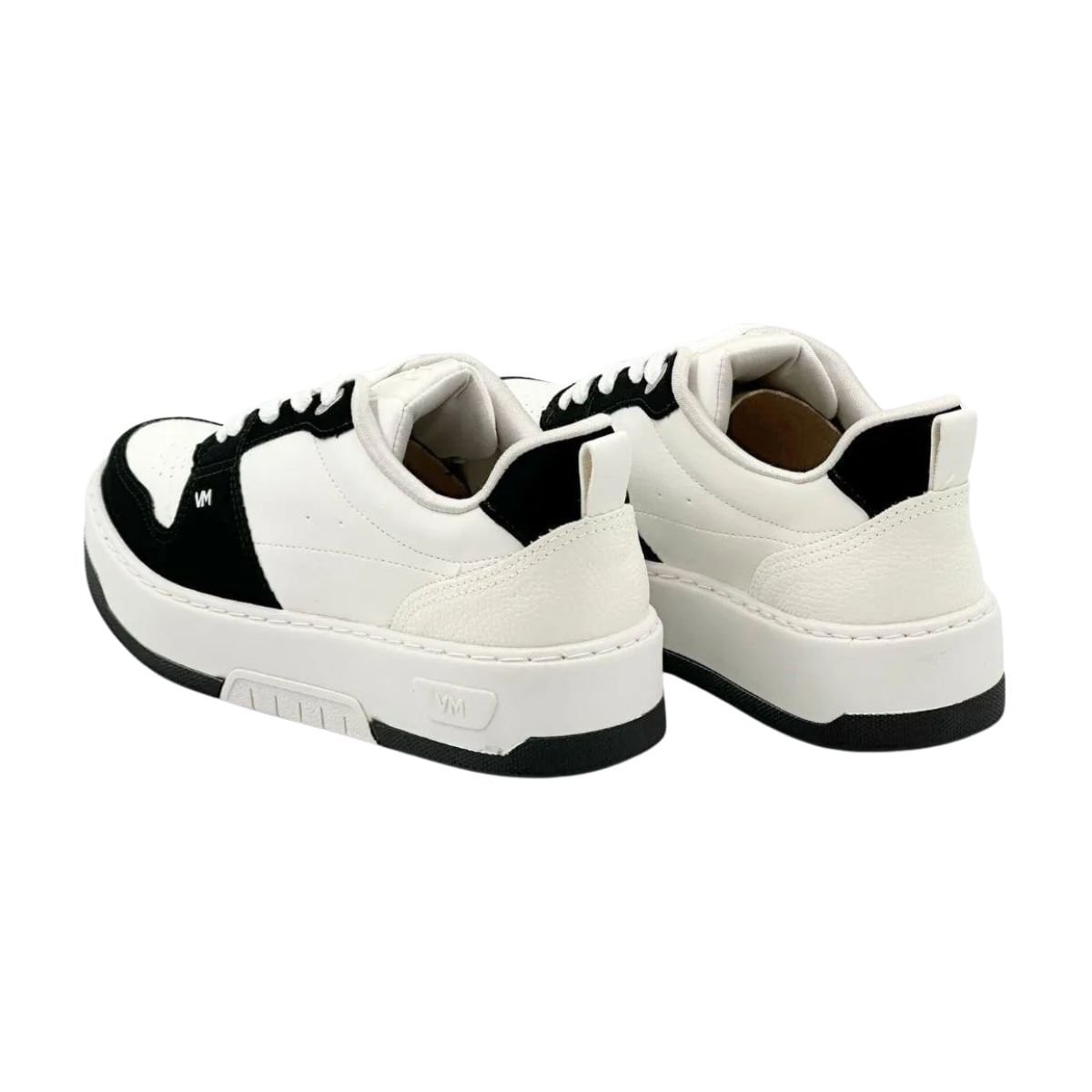 Tênis Moda Feminino Via Marte Branco E Preto Branco/Preto 4