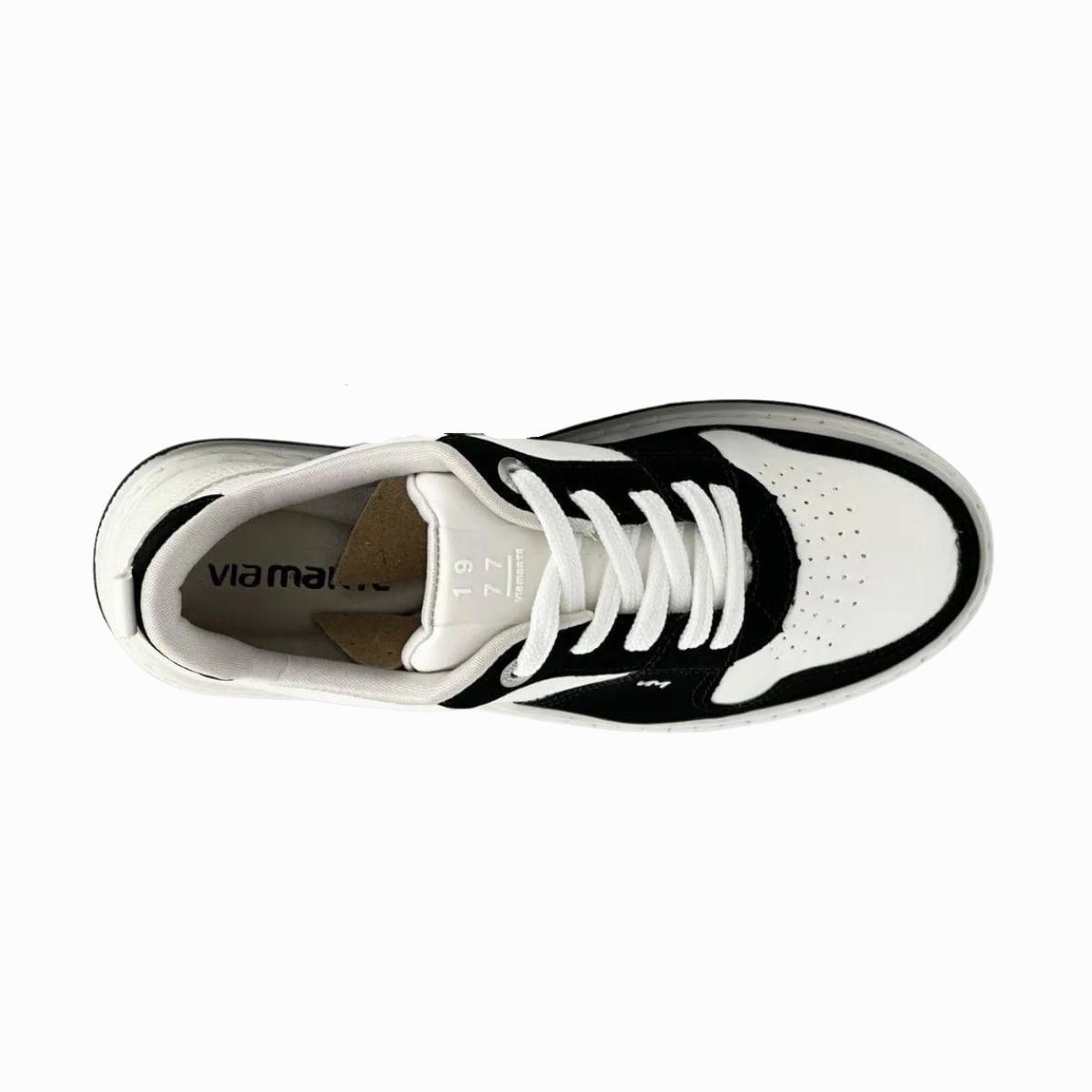 Tênis Moda Feminino Via Marte Branco E Preto Branco/Preto 5